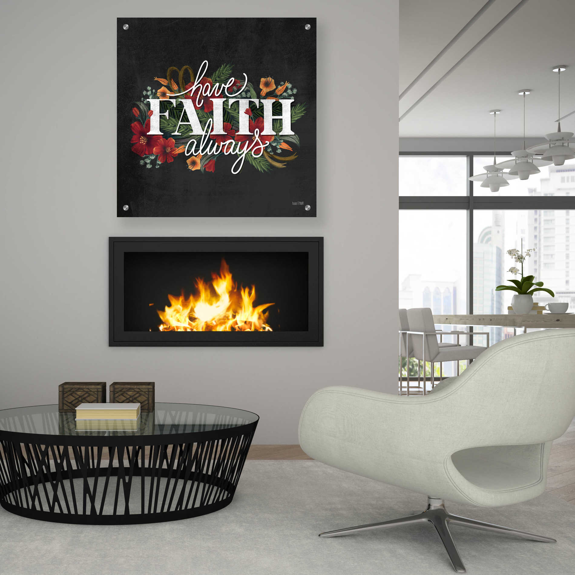 Epic Art 'Have Faith' by House Fenway, Acrylic Glass Wall Art,36x36