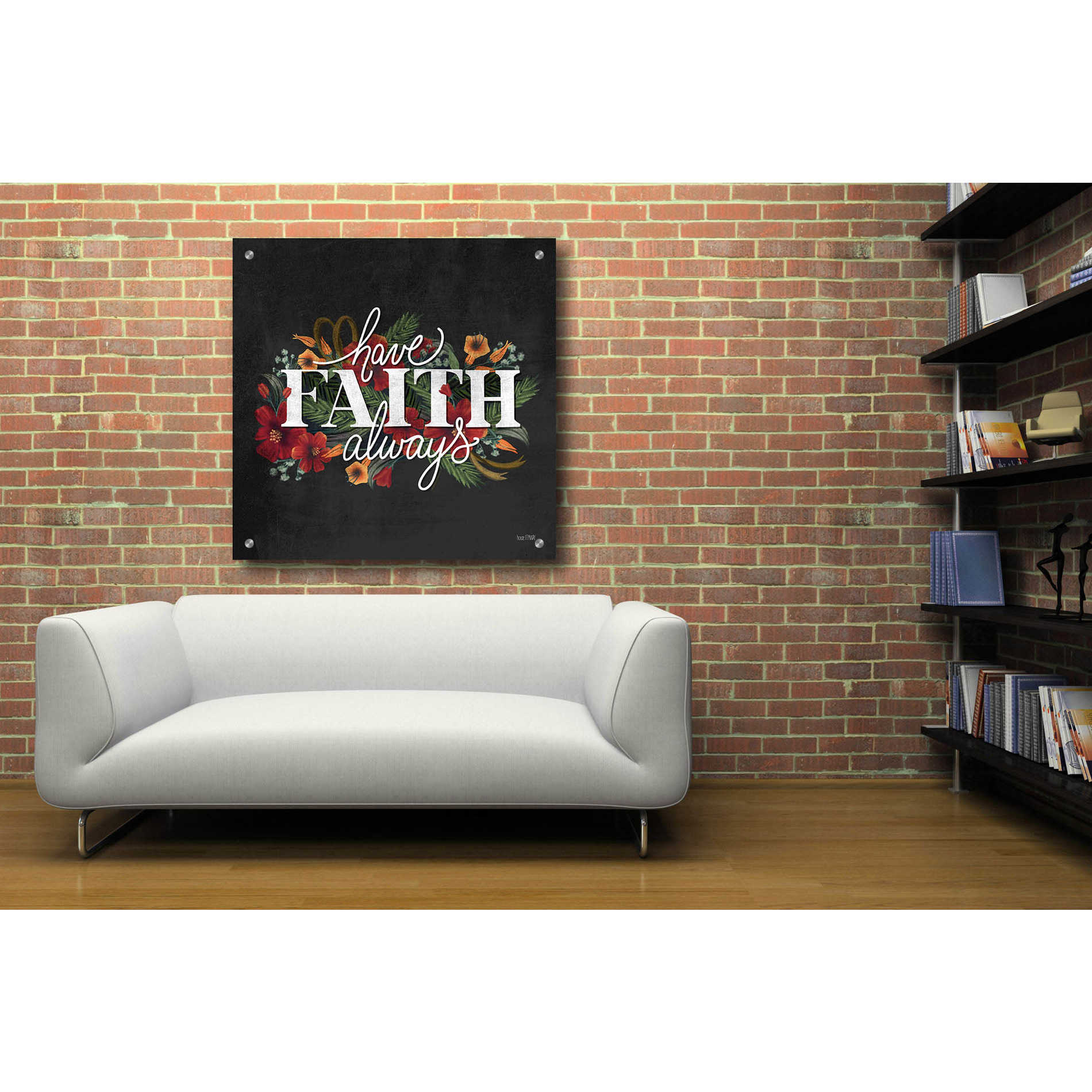 Epic Art 'Have Faith' by House Fenway, Acrylic Glass Wall Art,36x36