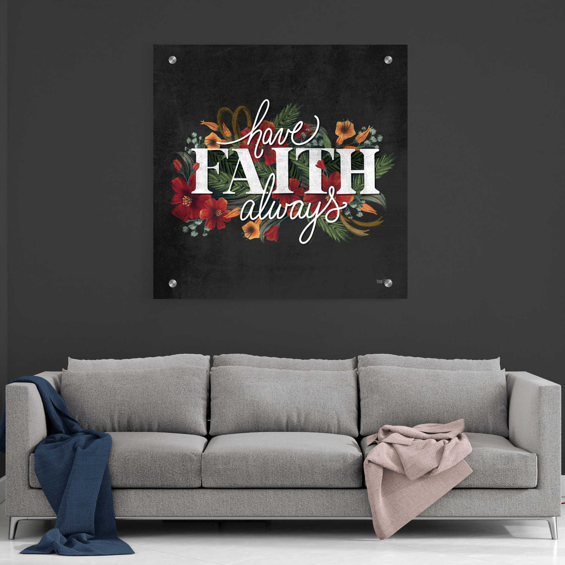 Epic Art 'Have Faith' by House Fenway, Acrylic Glass Wall Art,36x36