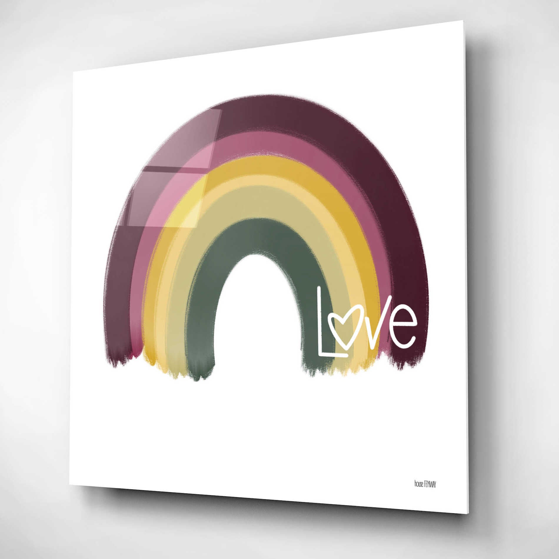 Epic Art 'Painted Rainbow' by House Fenway, Acrylic Glass Wall Art,12x12