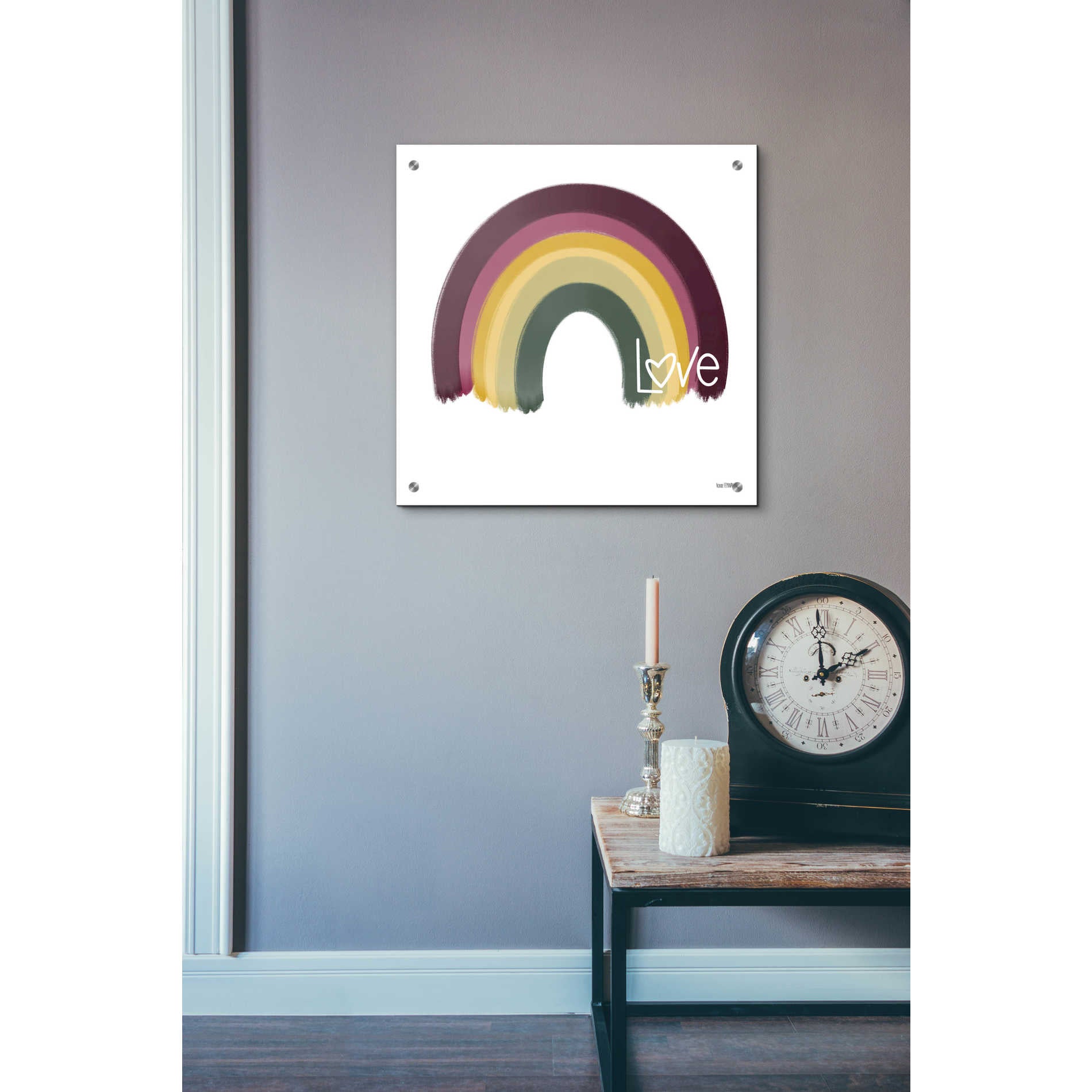 Epic Art 'Painted Rainbow' by House Fenway, Acrylic Glass Wall Art,24x24