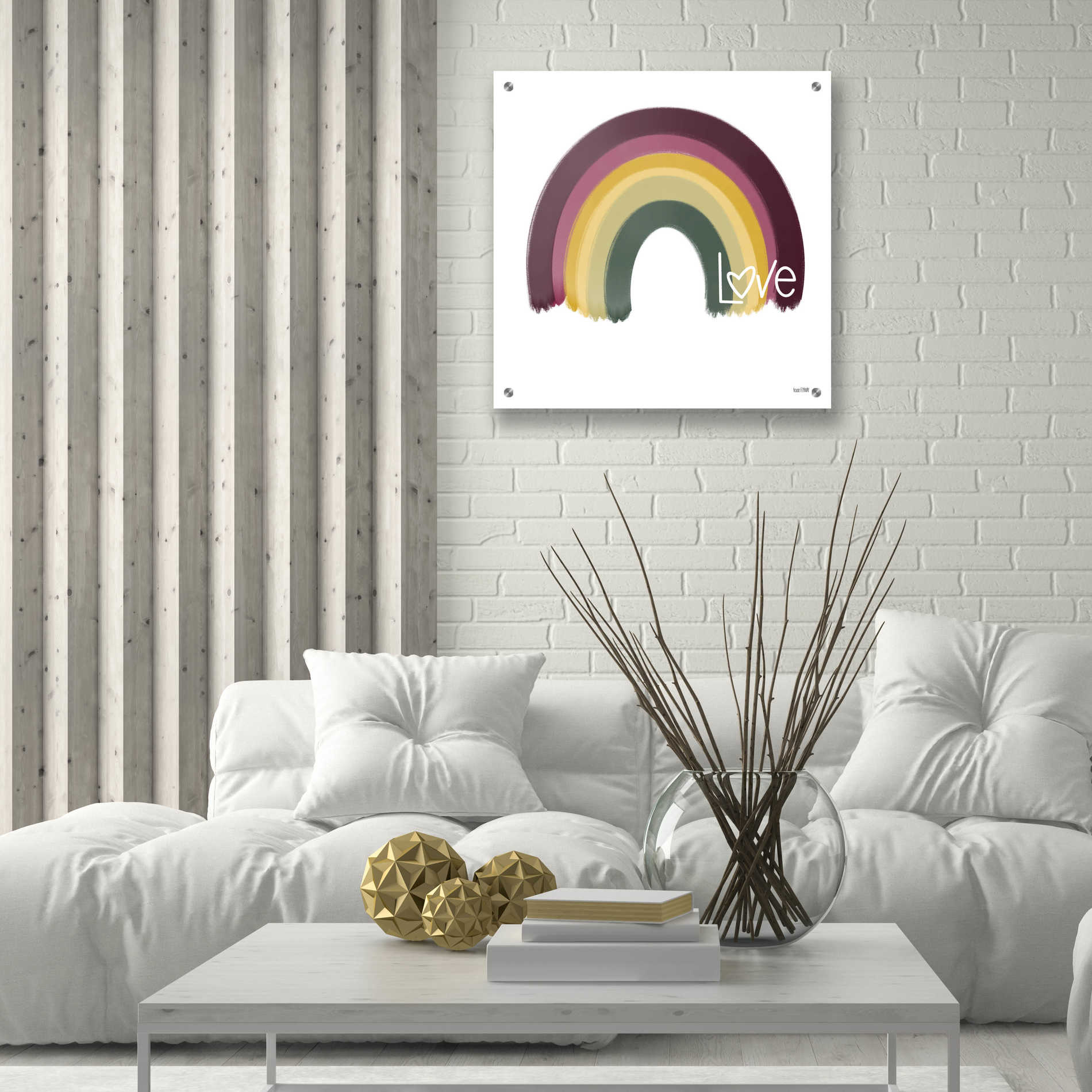 Epic Art 'Painted Rainbow' by House Fenway, Acrylic Glass Wall Art,24x24