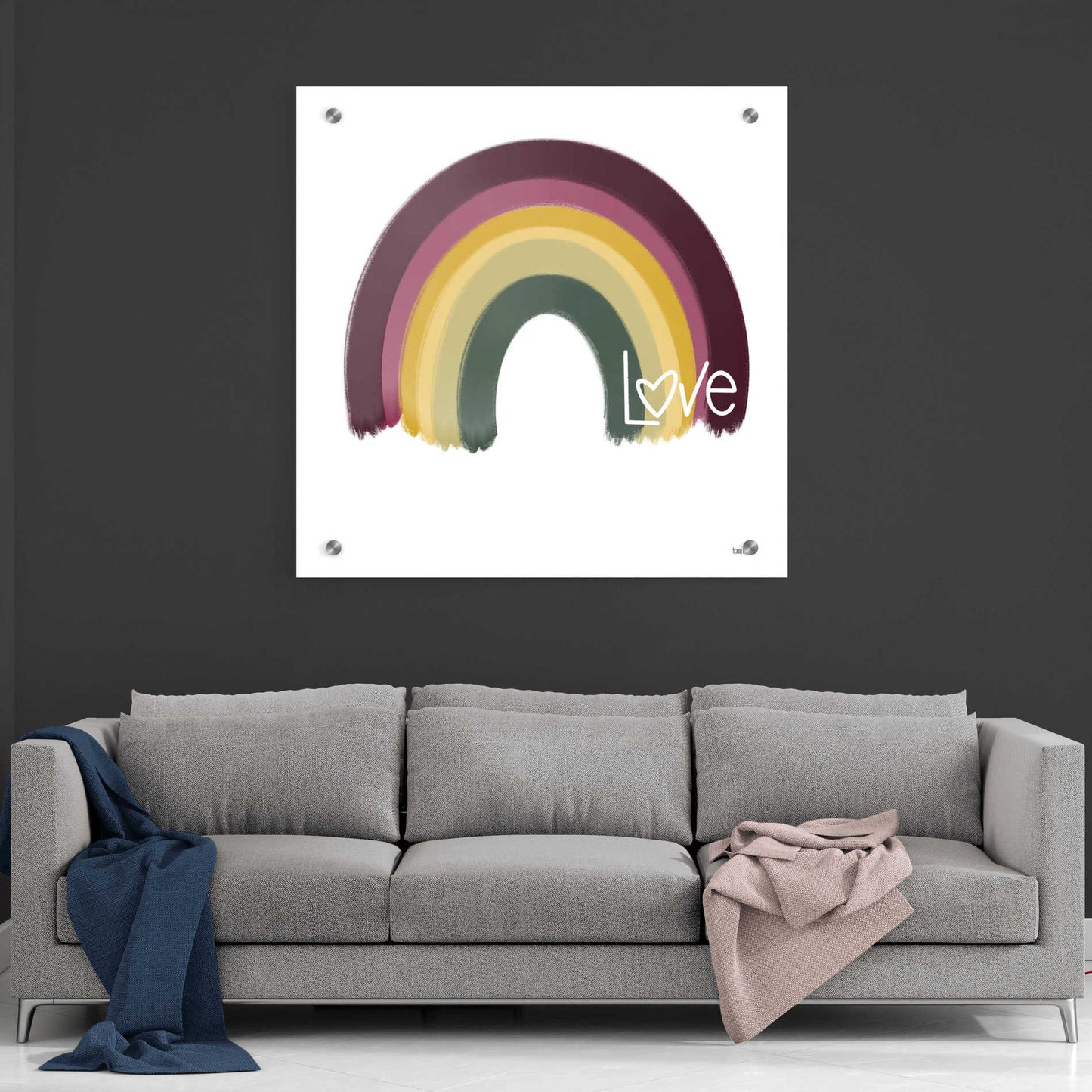 Epic Art 'Painted Rainbow' by House Fenway, Acrylic Glass Wall Art,36x36
