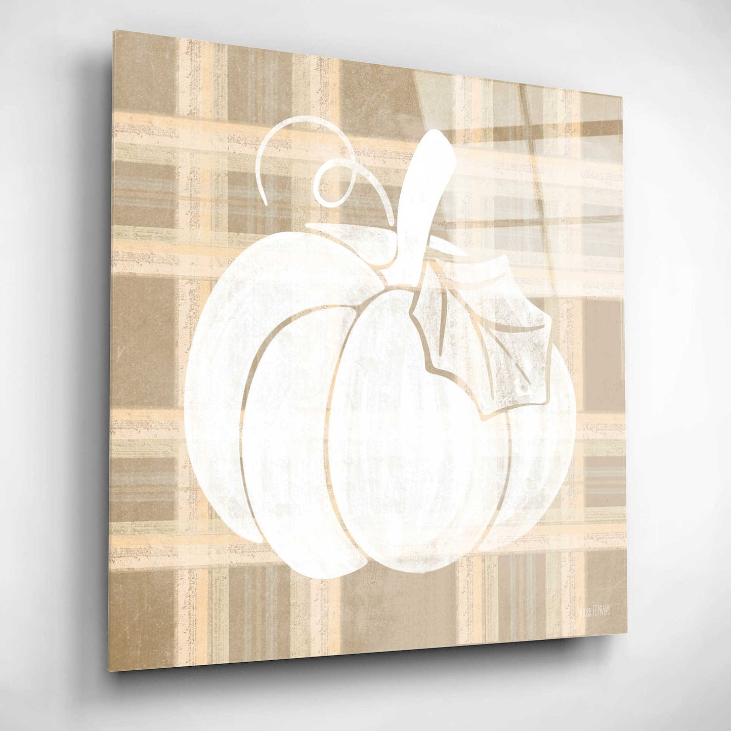 Epic Art 'Plaid Pumpkin II' by House Fenway, Acrylic Glass Wall Art,12x12