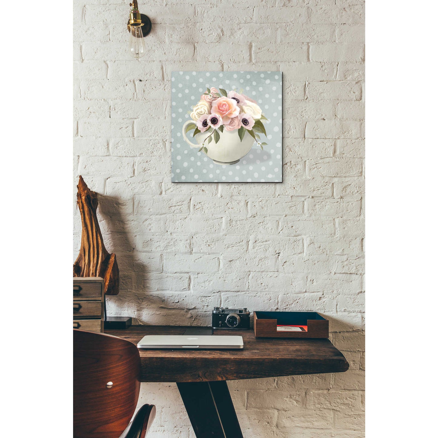 Epic Art 'Polka Dot Coffee-Anemone' by House Fenway, Acrylic Glass Wall Art,12x12