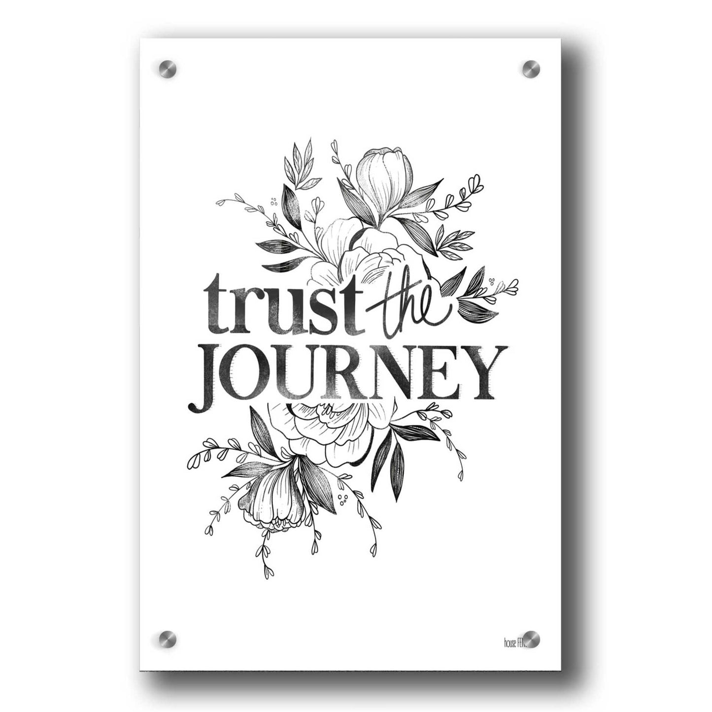 Epic Art 'Trust the Journey' by House Fenway, Acrylic Glass Wall Art,24x36