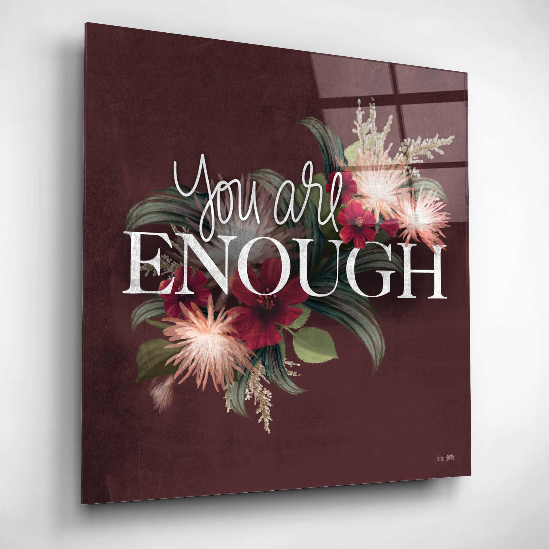 Epic Art 'You Are Enough II' by House Fenway, Acrylic Glass Wall Art,12x12