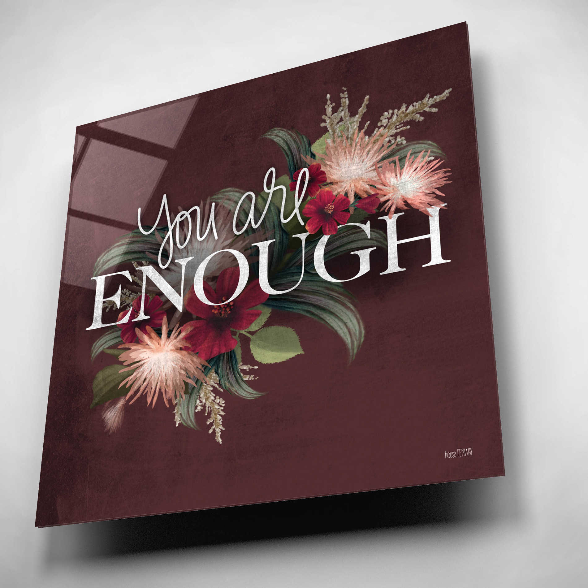 Epic Art 'You Are Enough II' by House Fenway, Acrylic Glass Wall Art,12x12