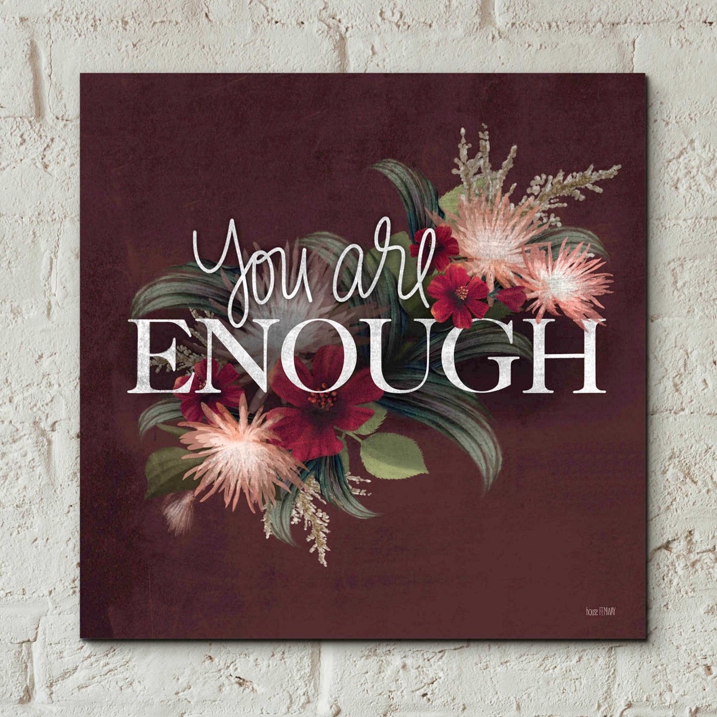 Epic Art 'You Are Enough II' by House Fenway, Acrylic Glass Wall Art,12x12