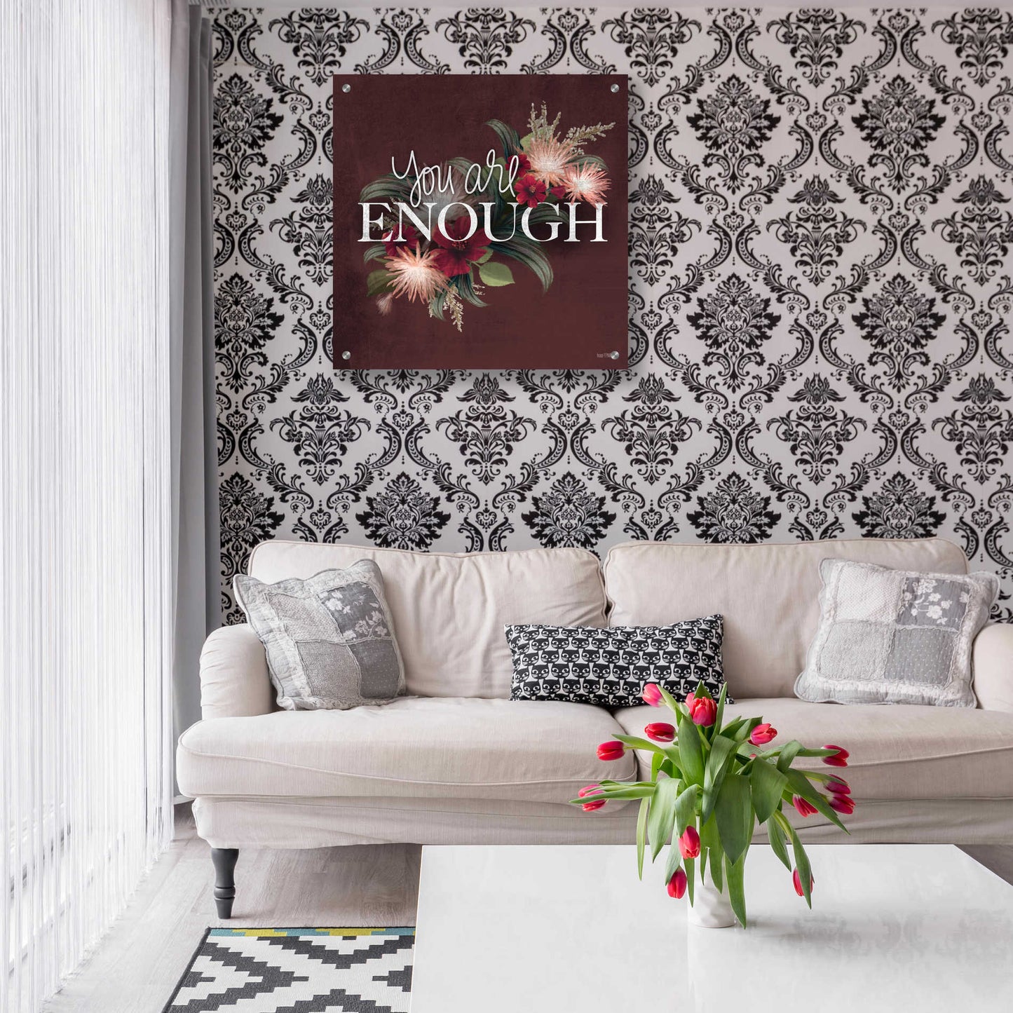 Epic Art 'You Are Enough II' by House Fenway, Acrylic Glass Wall Art,24x24