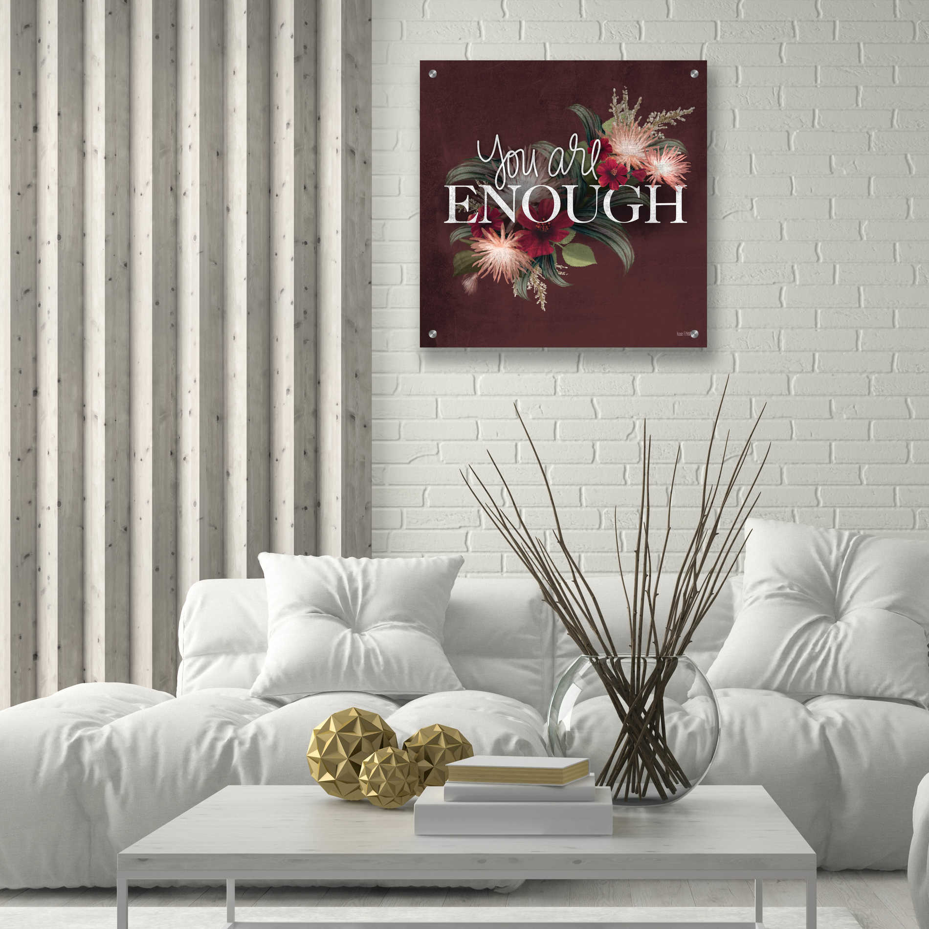 Epic Art 'You Are Enough II' by House Fenway, Acrylic Glass Wall Art,24x24