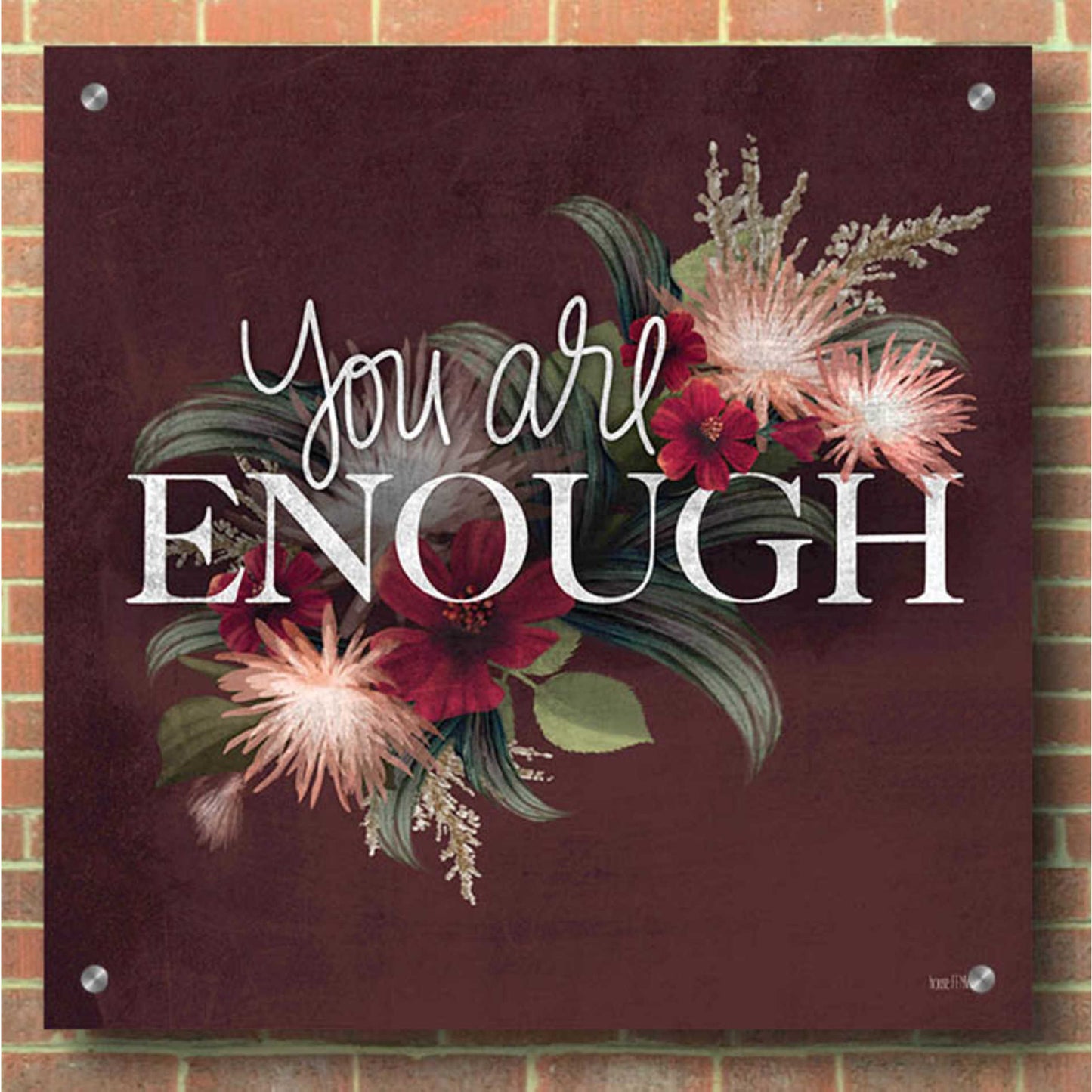 Epic Art 'You Are Enough II' by House Fenway, Acrylic Glass Wall Art,36x36