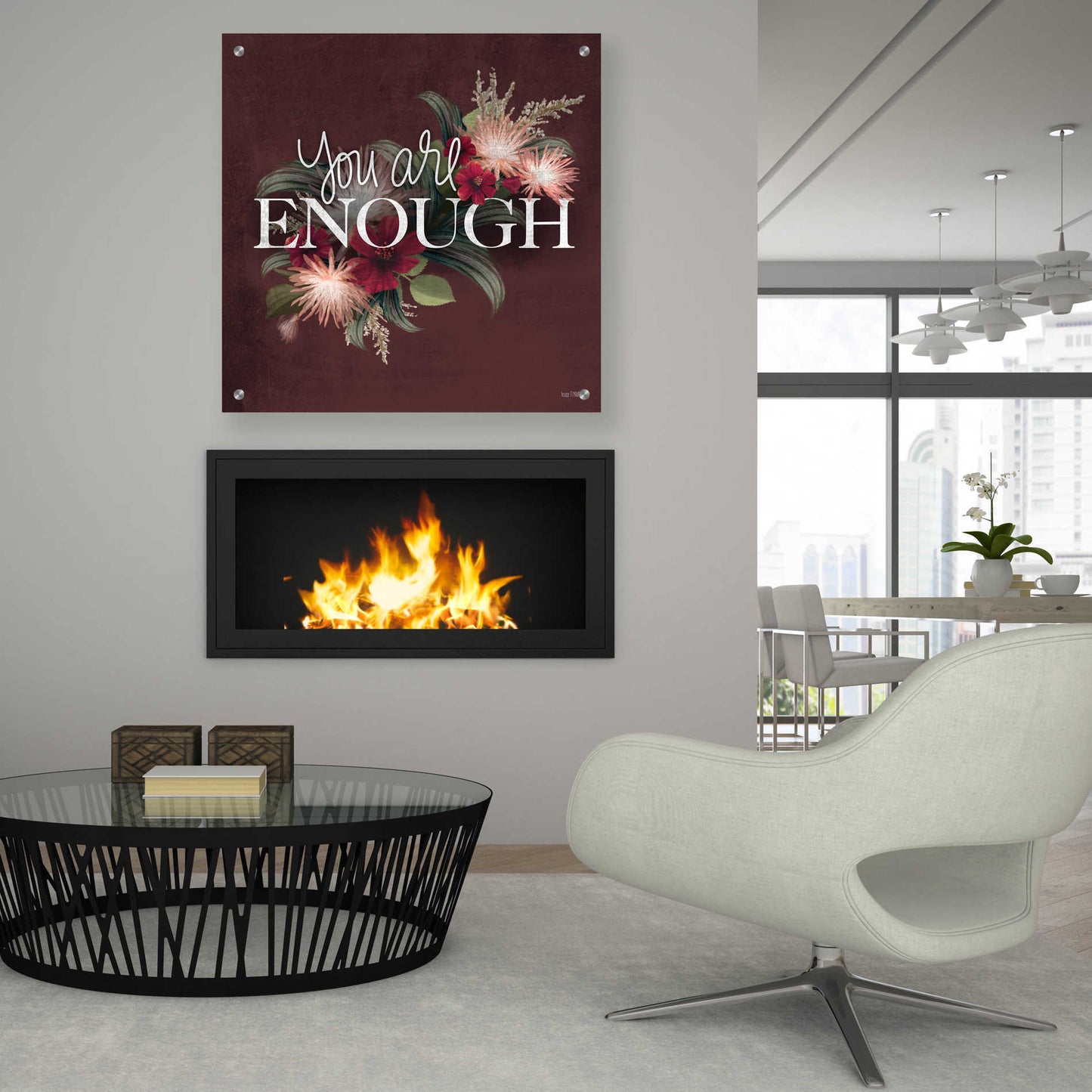 Epic Art 'You Are Enough II' by House Fenway, Acrylic Glass Wall Art,36x36