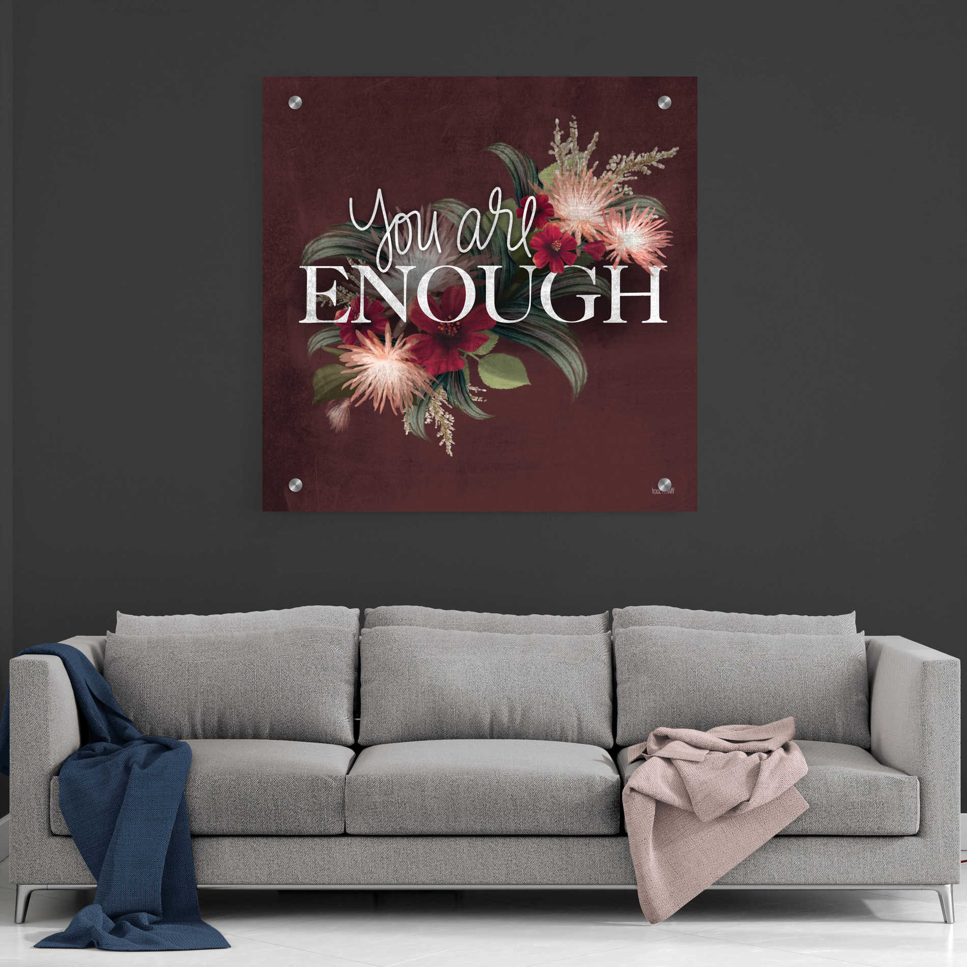 Epic Art 'You Are Enough II' by House Fenway, Acrylic Glass Wall Art,36x36