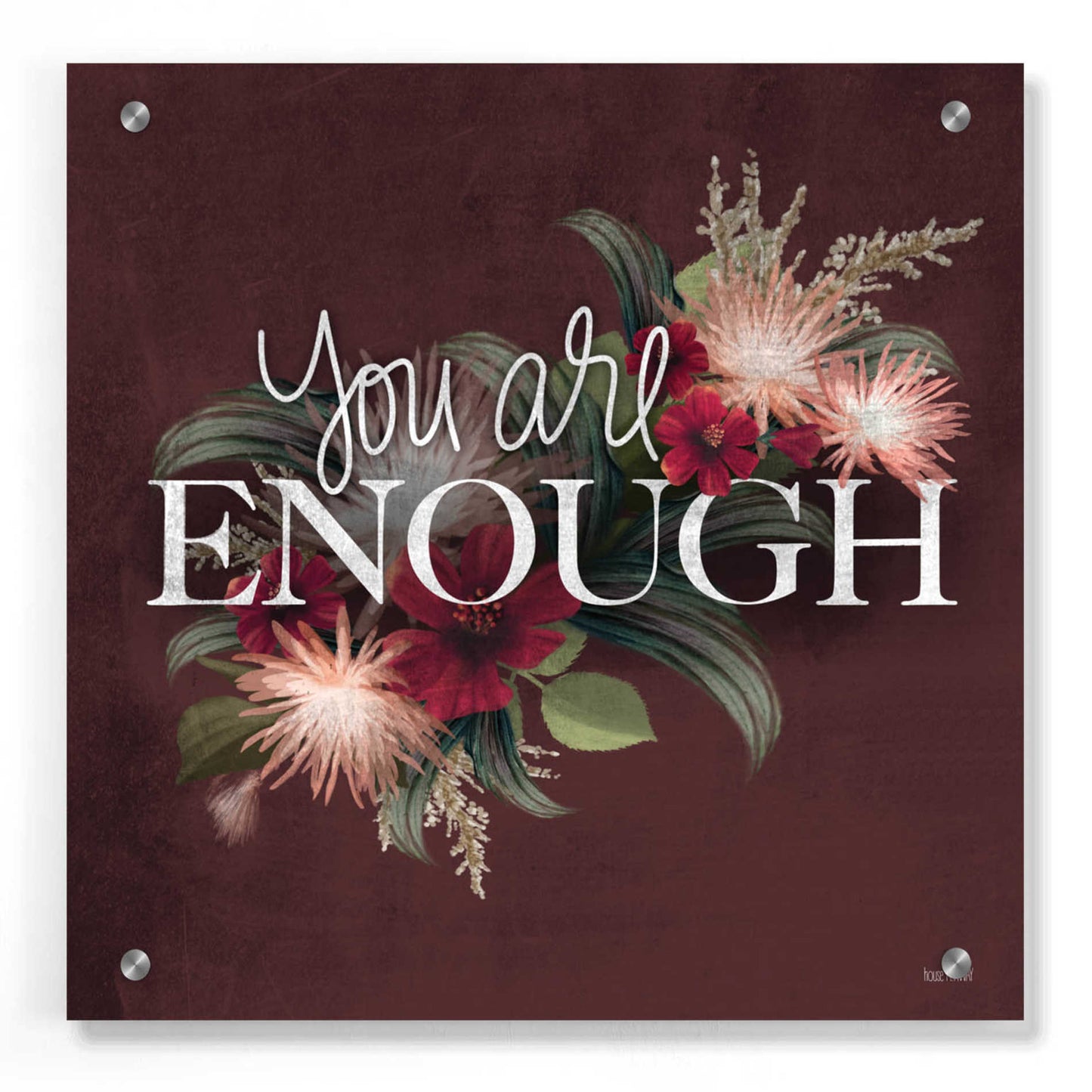 Epic Art 'You Are Enough II' by House Fenway, Acrylic Glass Wall Art,36x36