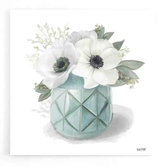 Epic Art 'Winter Anemones-Blue' by House Fenway, Acrylic Glass Wall Art