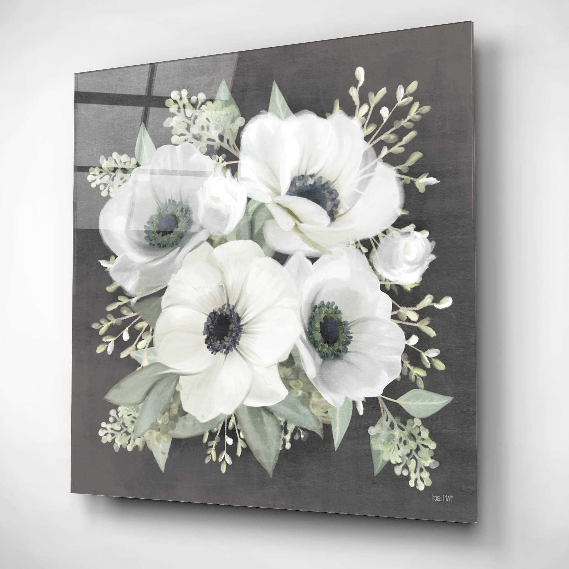 Epic Art 'Anemone Square I' by House Fenway, Acrylic Glass Wall Art,12x12