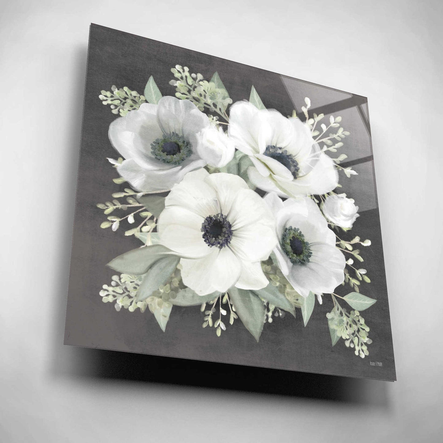 Epic Art 'Anemone Square I' by House Fenway, Acrylic Glass Wall Art,12x12