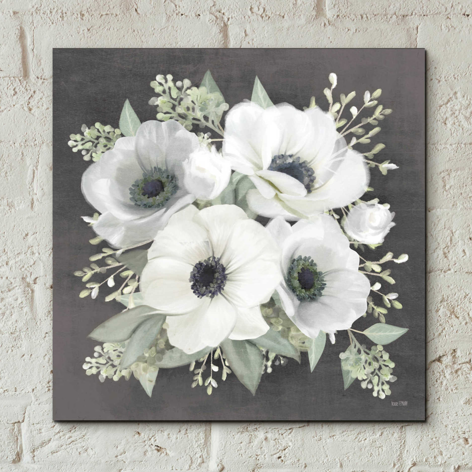 Epic Art 'Anemone Square I' by House Fenway, Acrylic Glass Wall Art,12x12