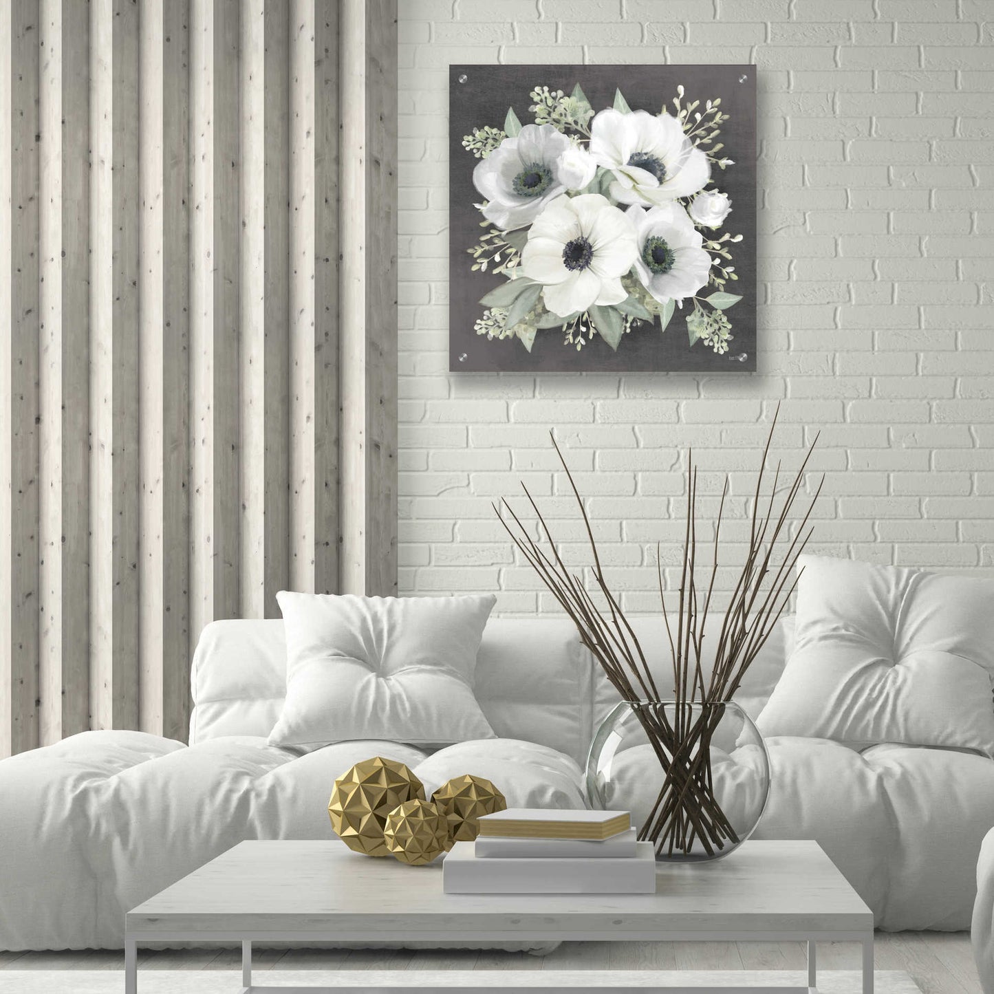 Epic Art 'Anemone Square I' by House Fenway, Acrylic Glass Wall Art,24x24