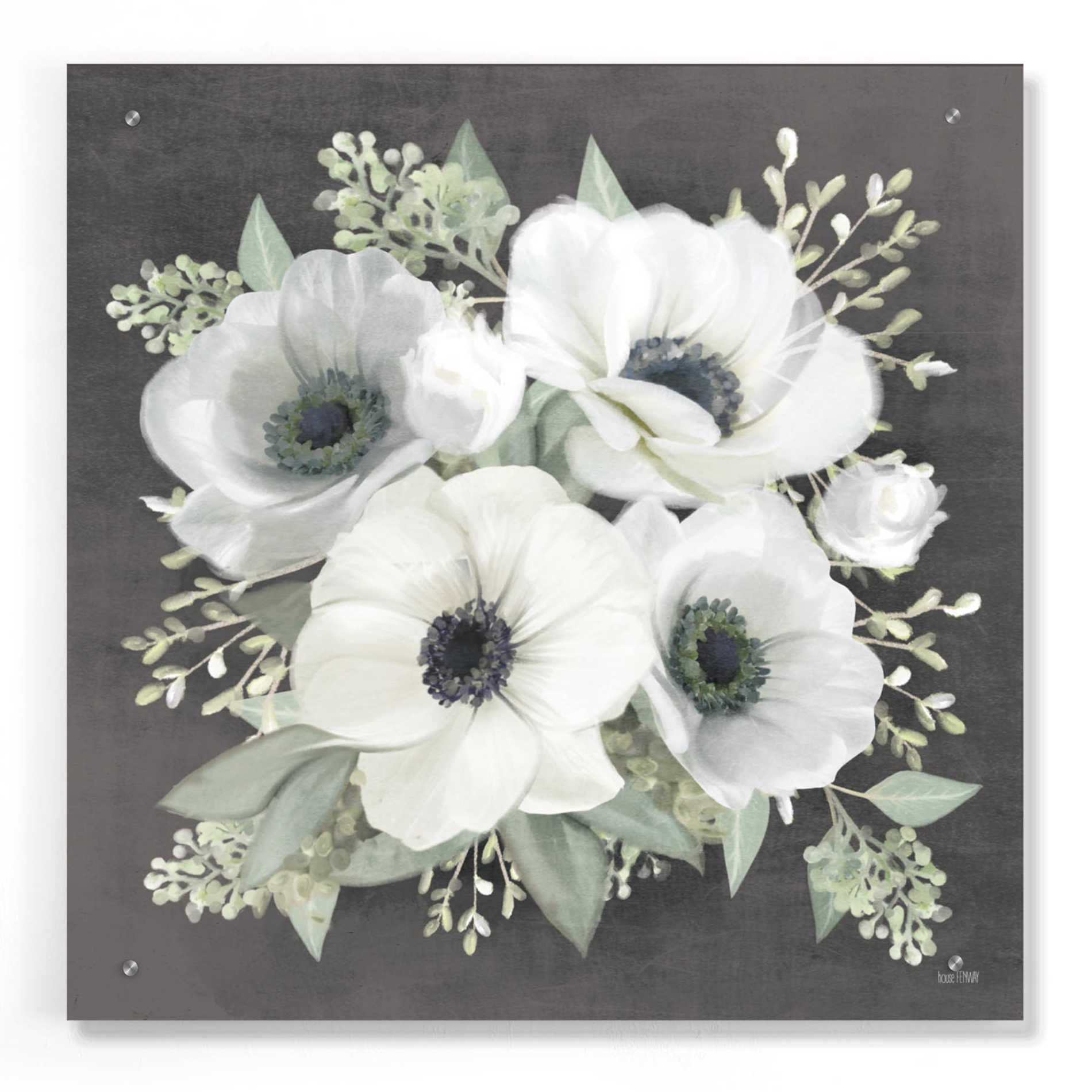 Epic Art 'Anemone Square I' by House Fenway, Acrylic Glass Wall Art,24x24