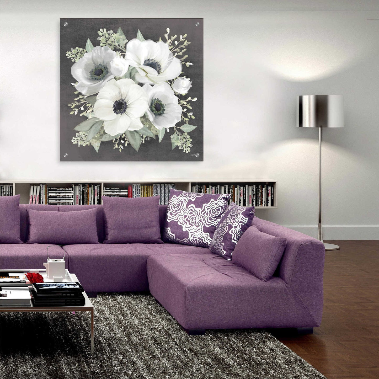 Epic Art 'Anemone Square I' by House Fenway, Acrylic Glass Wall Art,36x36