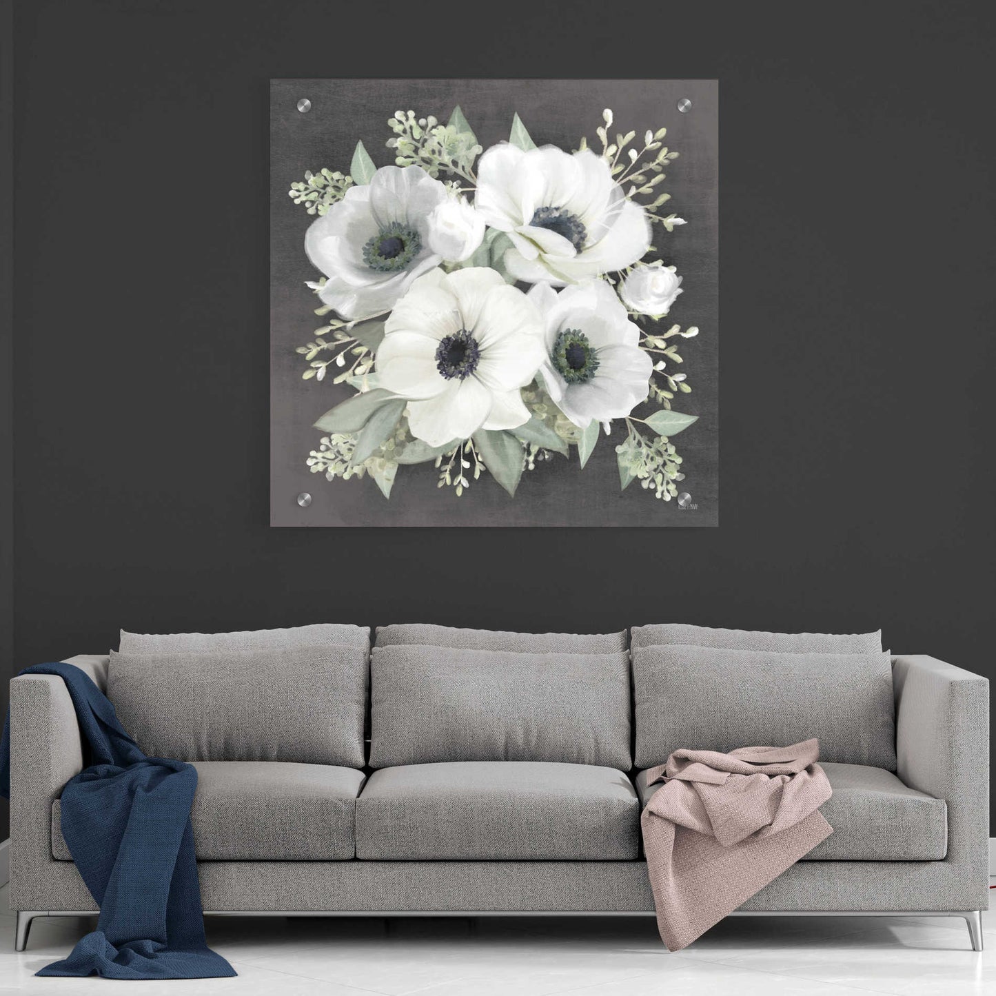 Epic Art 'Anemone Square I' by House Fenway, Acrylic Glass Wall Art,36x36