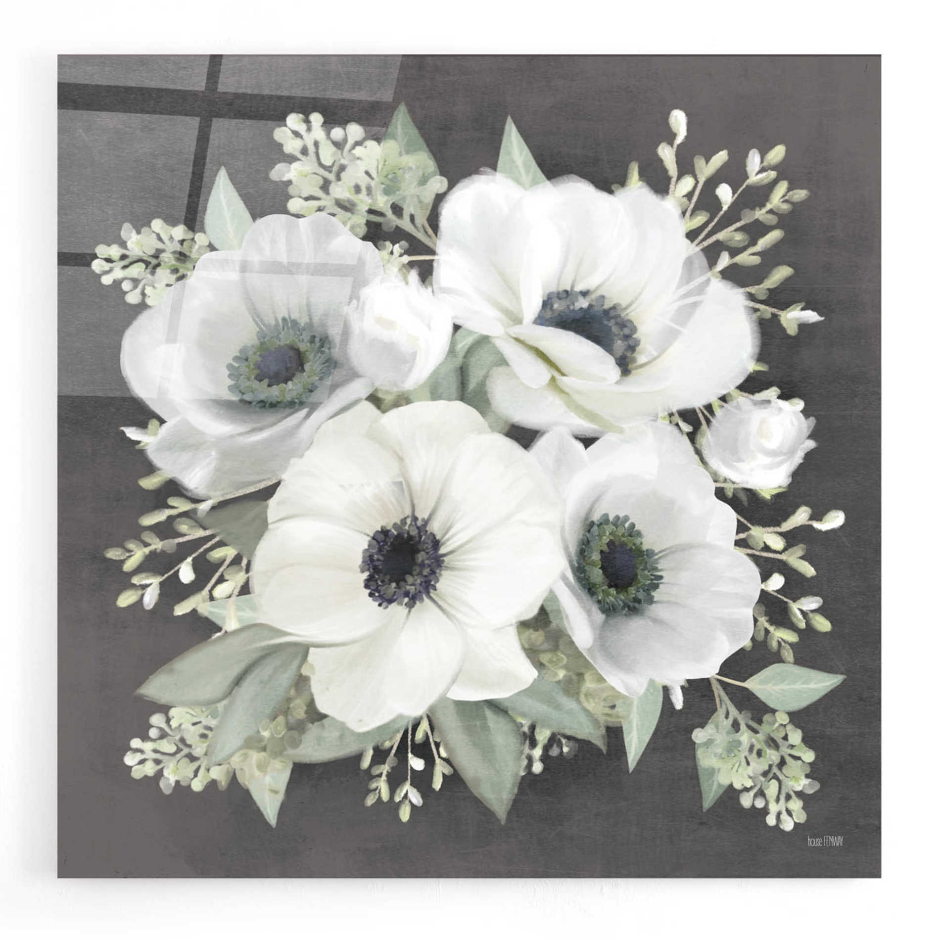 Epic Art 'Anemone Square I' by House Fenway, Acrylic Glass Wall Art