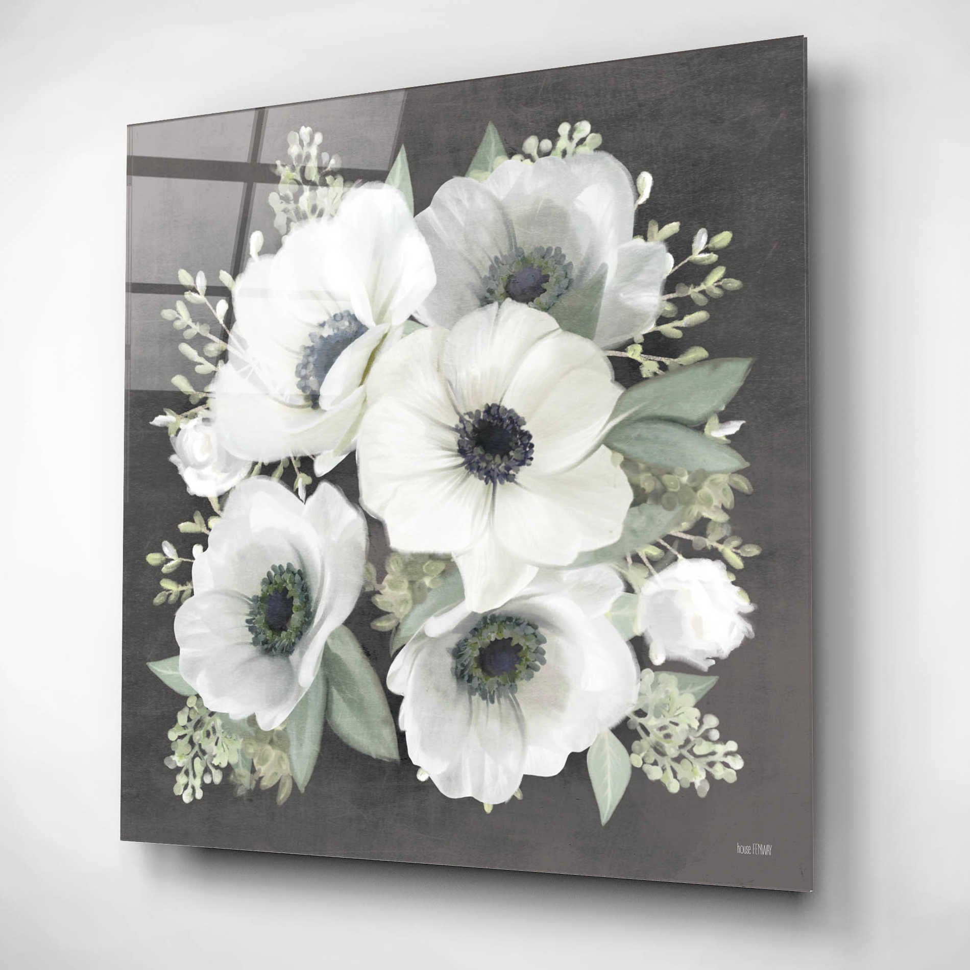 Epic Art 'Anemone Square II' by House Fenway, Acrylic Glass Wall Art,12x12