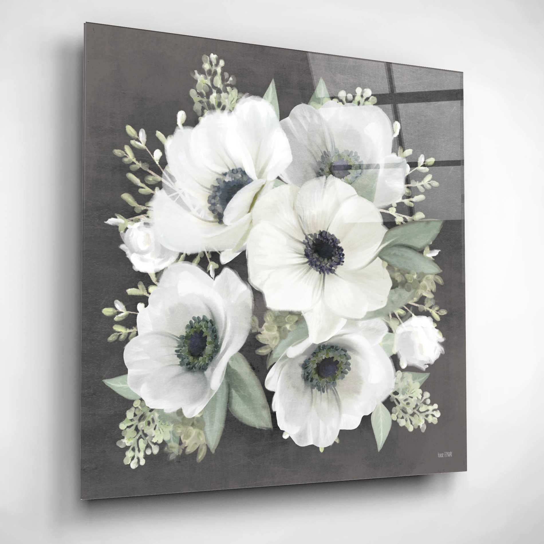 Epic Art 'Anemone Square II' by House Fenway, Acrylic Glass Wall Art,12x12