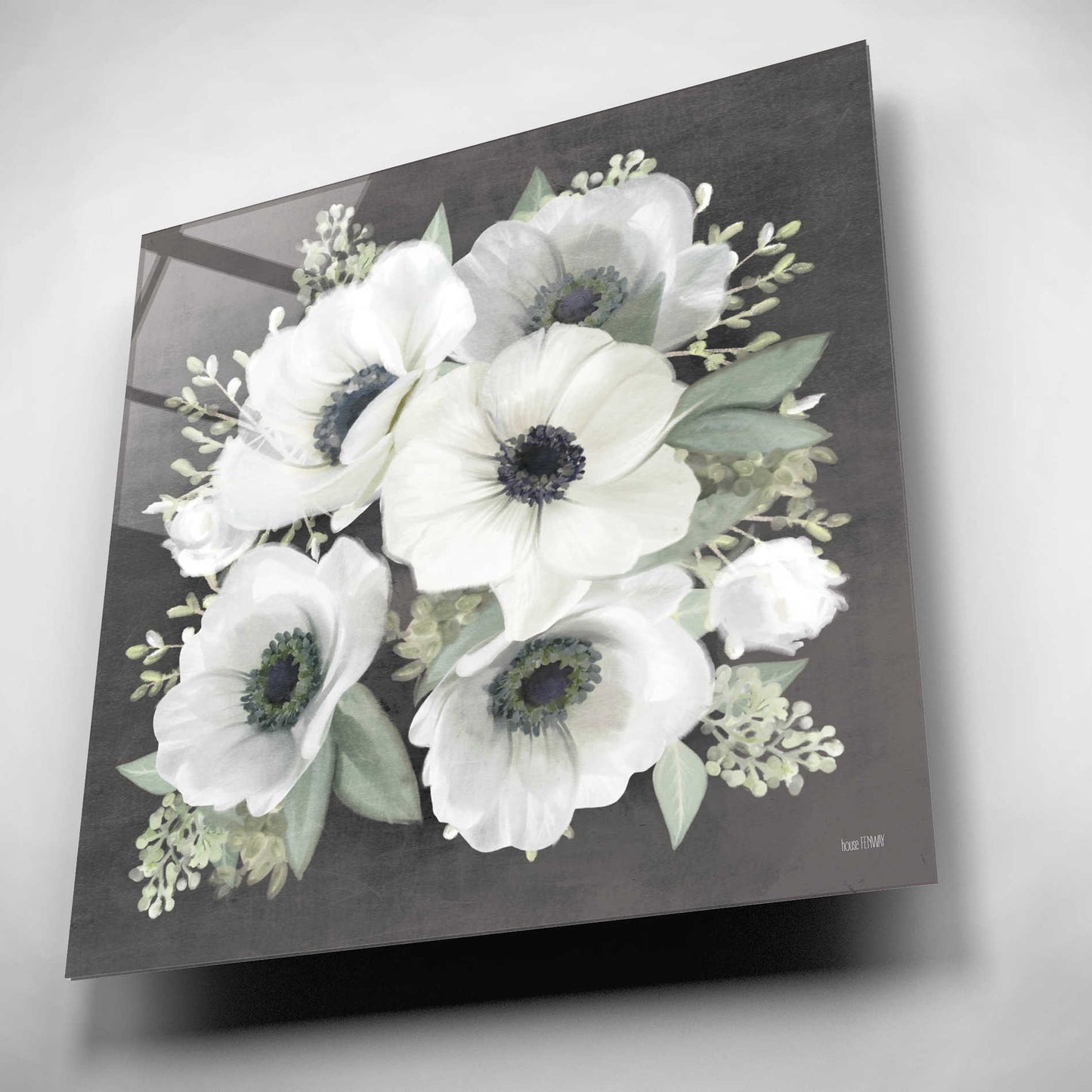 Epic Art 'Anemone Square II' by House Fenway, Acrylic Glass Wall Art,12x12