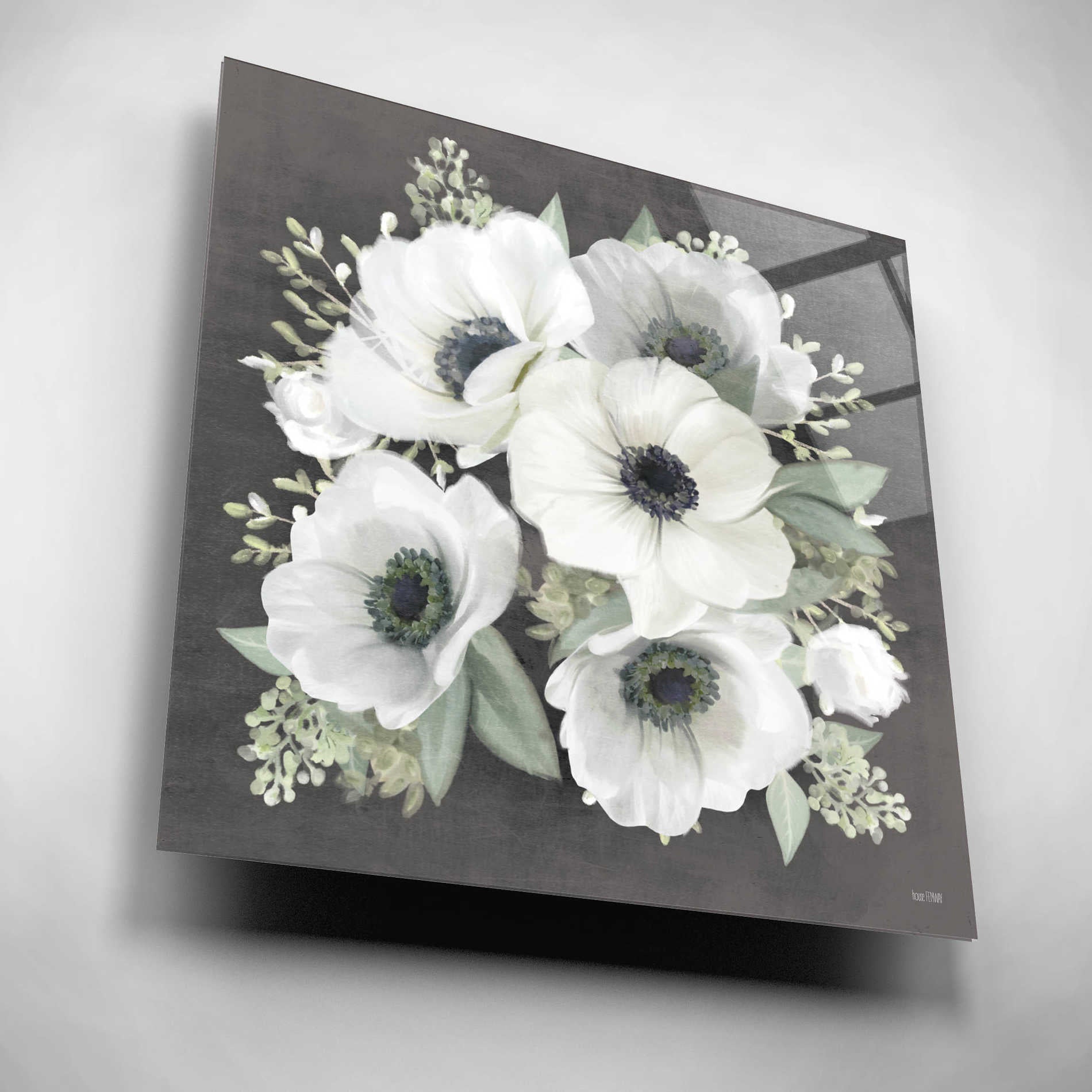 Epic Art 'Anemone Square II' by House Fenway, Acrylic Glass Wall Art,12x12