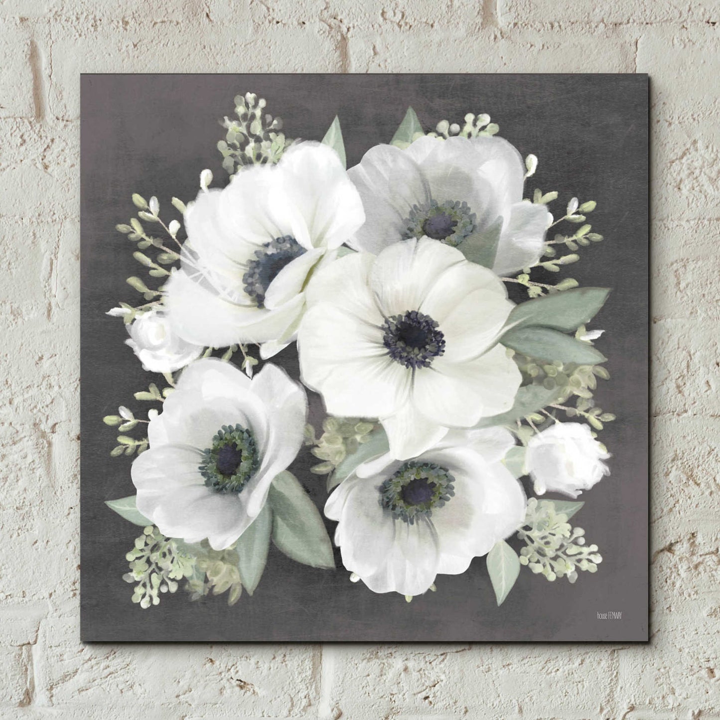 Epic Art 'Anemone Square II' by House Fenway, Acrylic Glass Wall Art,12x12