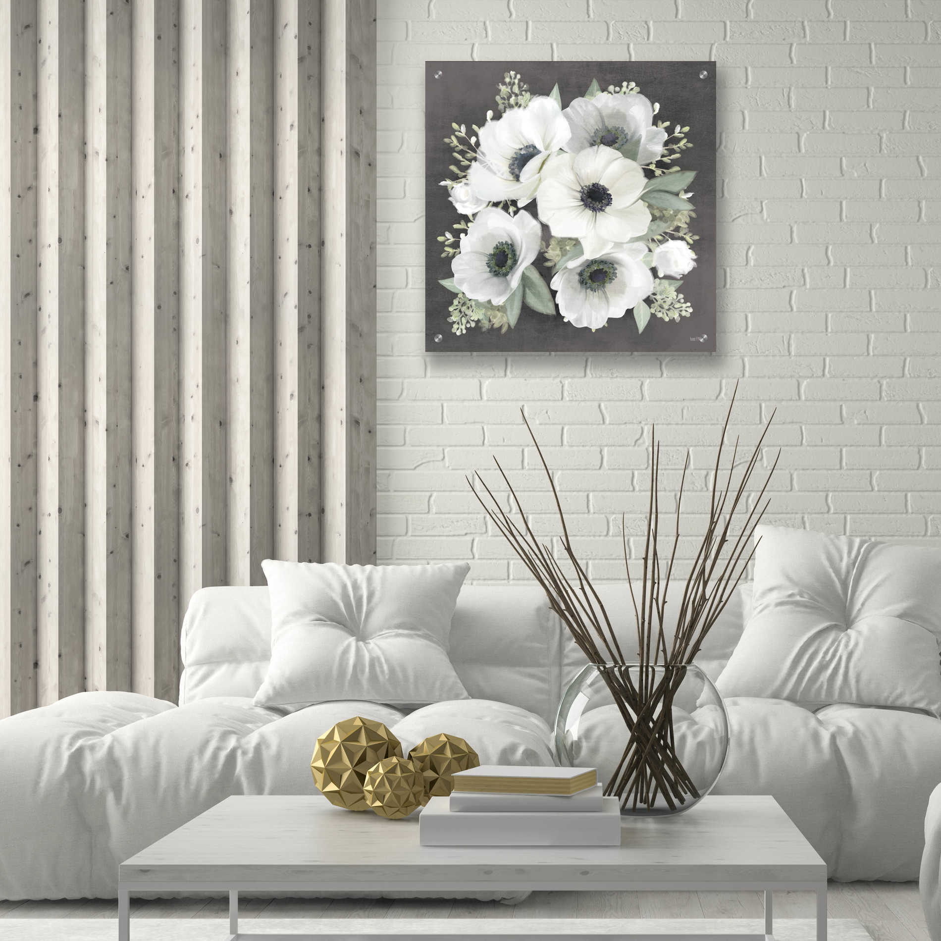 Epic Art 'Anemone Square II' by House Fenway, Acrylic Glass Wall Art,24x24