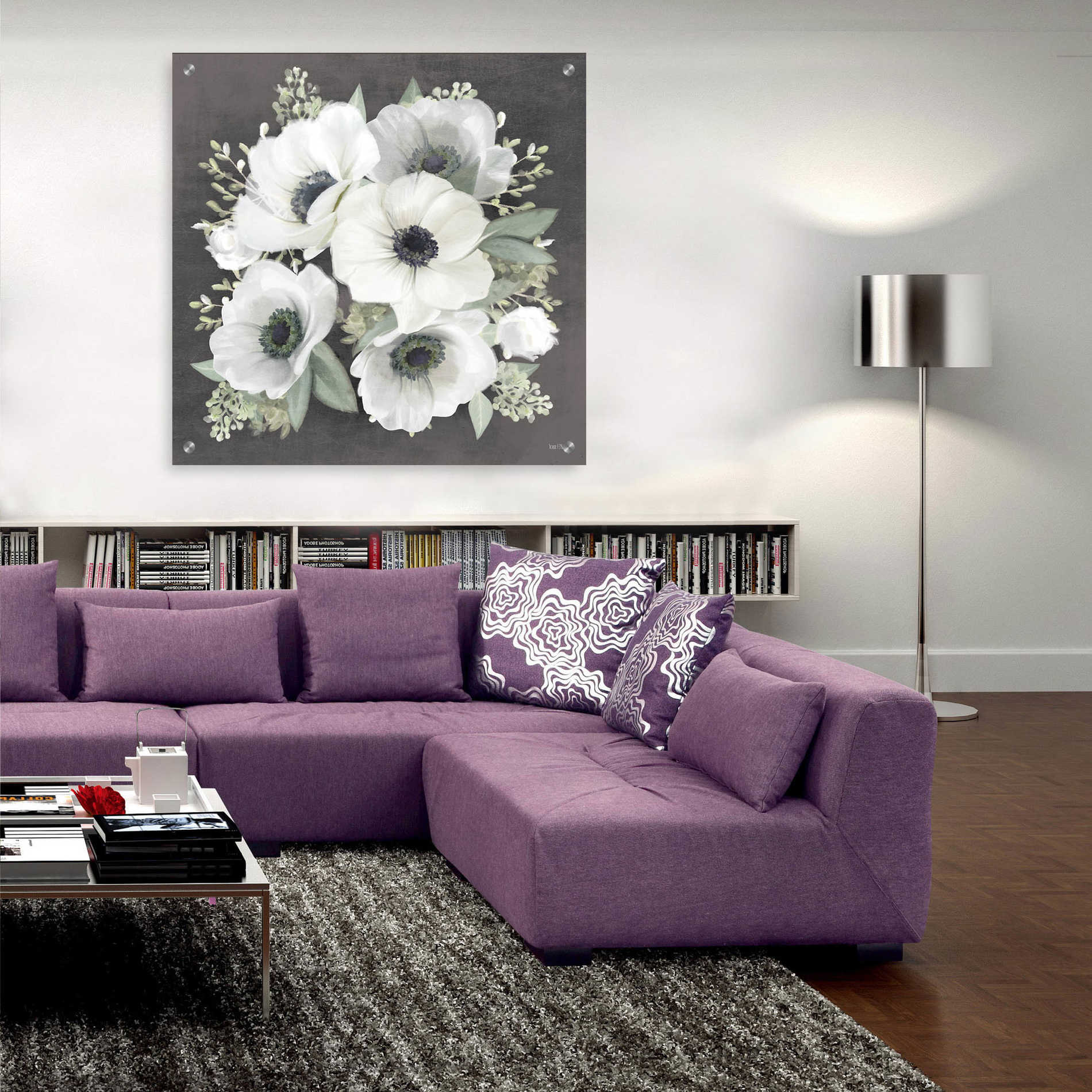 Epic Art 'Anemone Square II' by House Fenway, Acrylic Glass Wall Art,36x36