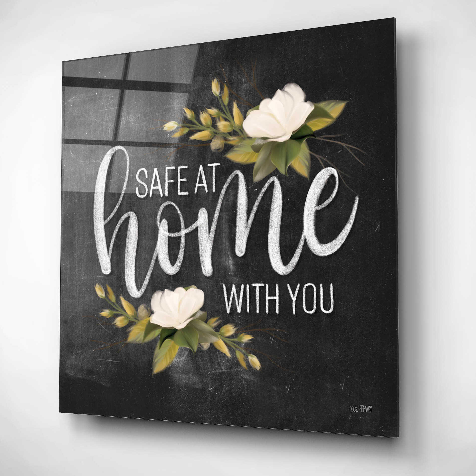 Epic Art 'Safe at Home with You' by House Fenway, Acrylic Glass Wall Art,12x12