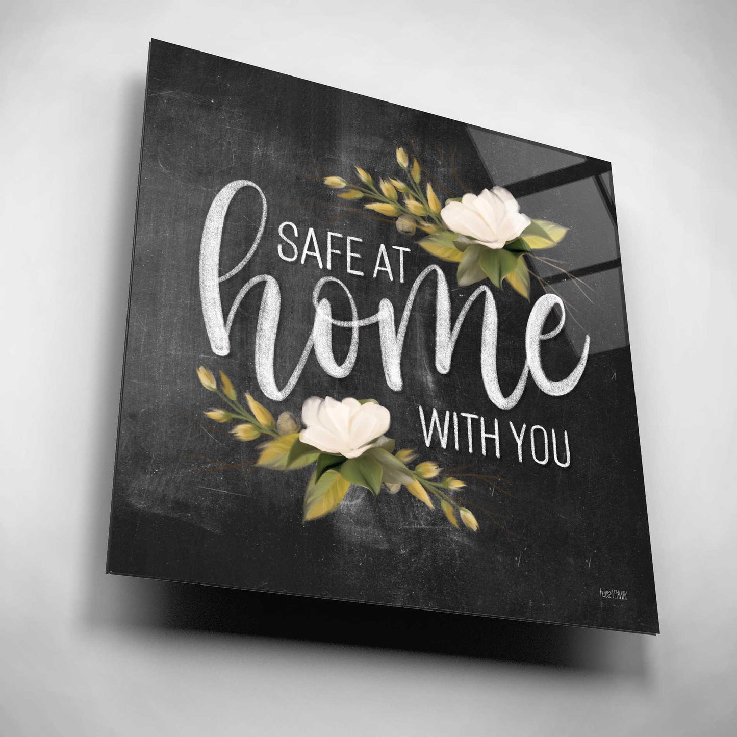 Epic Art 'Safe at Home with You' by House Fenway, Acrylic Glass Wall Art,12x12