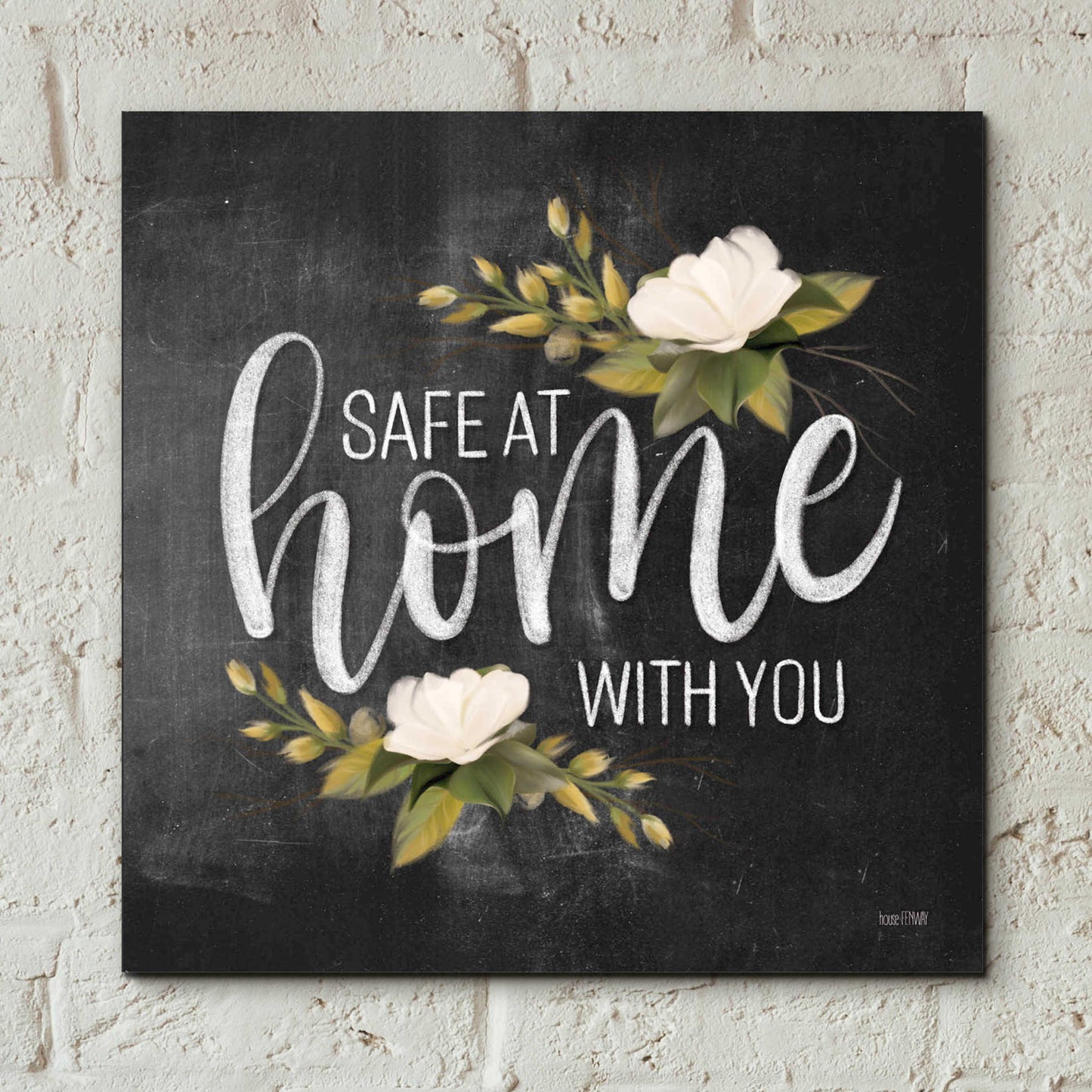 Epic Art 'Safe at Home with You' by House Fenway, Acrylic Glass Wall Art,12x12