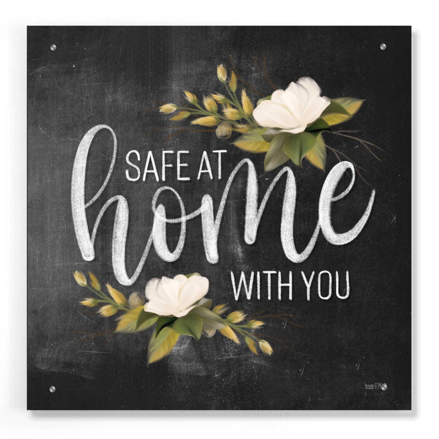 Epic Art 'Safe at Home with You' by House Fenway, Acrylic Glass Wall Art,24x24