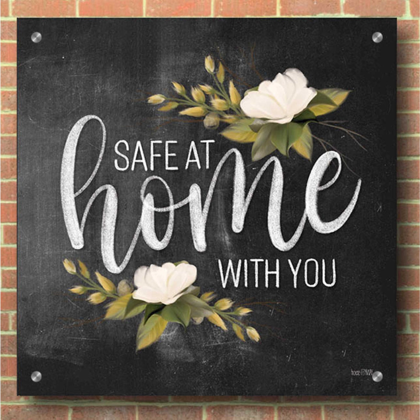 Epic Art 'Safe at Home with You' by House Fenway, Acrylic Glass Wall Art,36x36