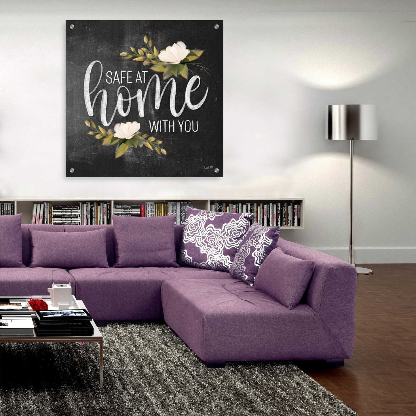 Epic Art 'Safe at Home with You' by House Fenway, Acrylic Glass Wall Art,36x36