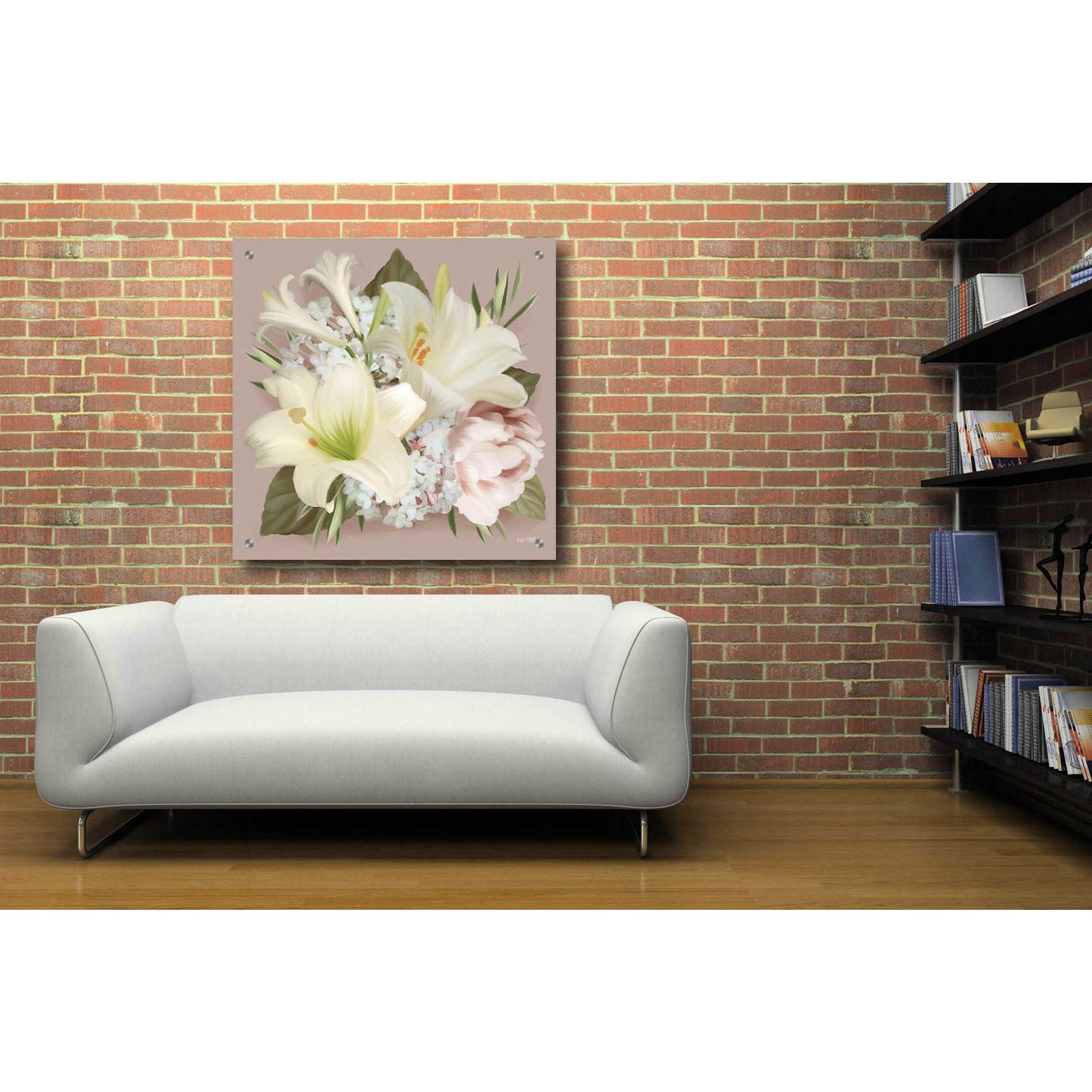 Epic Art 'Spring Lily Bouquet' by House Fenway, Acrylic Glass Wall Art,36x36