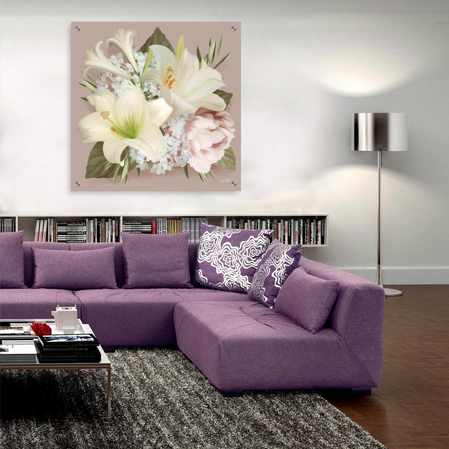 Epic Art 'Spring Lily Bouquet' by House Fenway, Acrylic Glass Wall Art,36x36