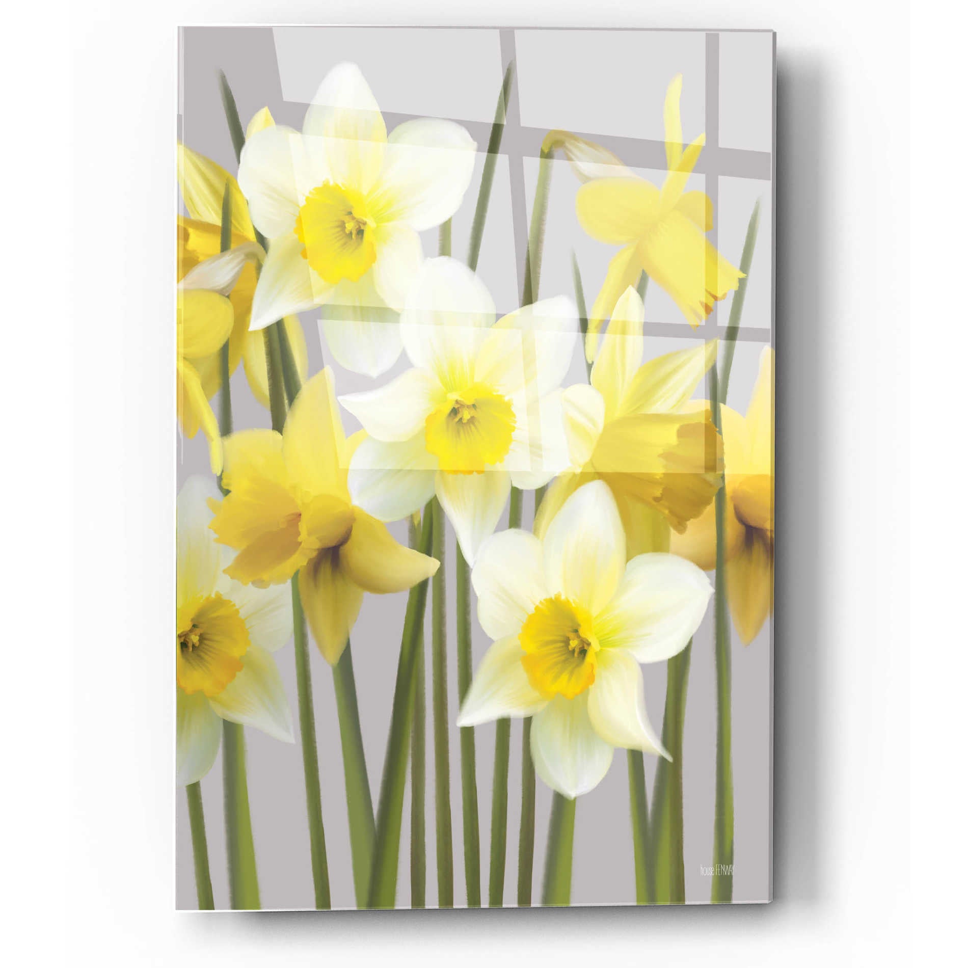 Epic Art 'Spring Daffodils' by House Fenway, Acrylic Glass Wall Art,12x16