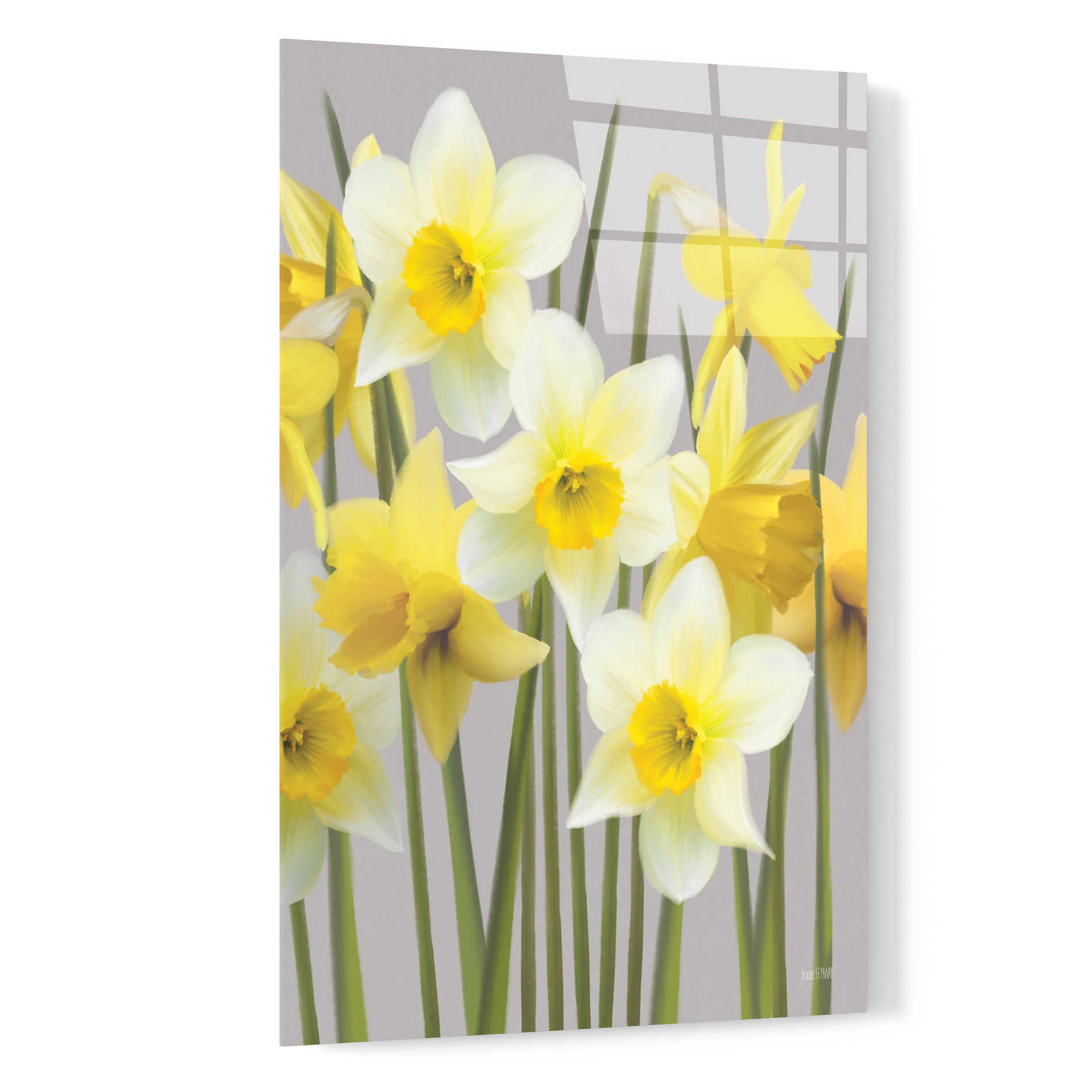 Epic Art 'Spring Daffodils' by House Fenway, Acrylic Glass Wall Art,16x24