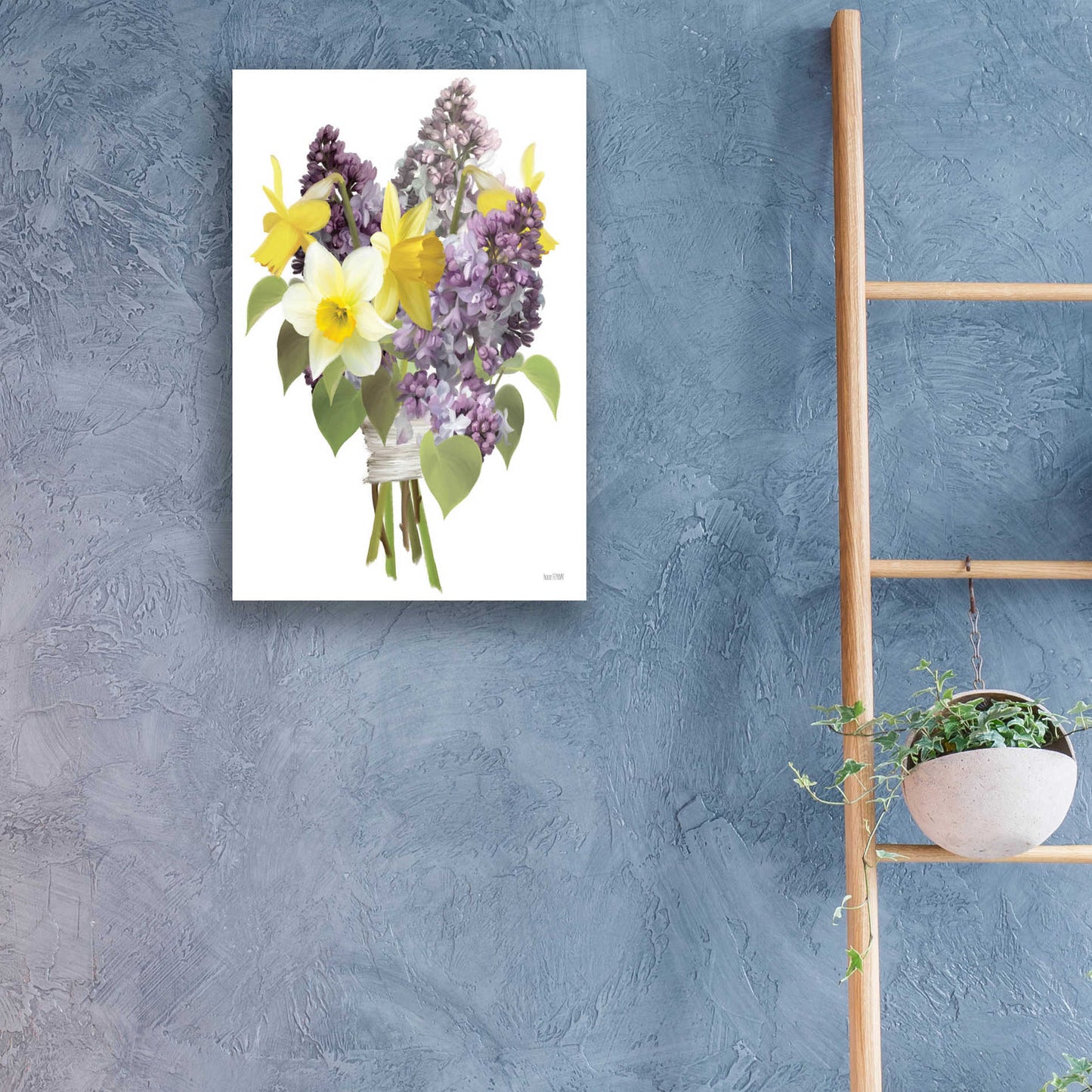 Epic Art 'Lilacs and Daffodils' by House Fenway, Acrylic Glass Wall Art,16x24