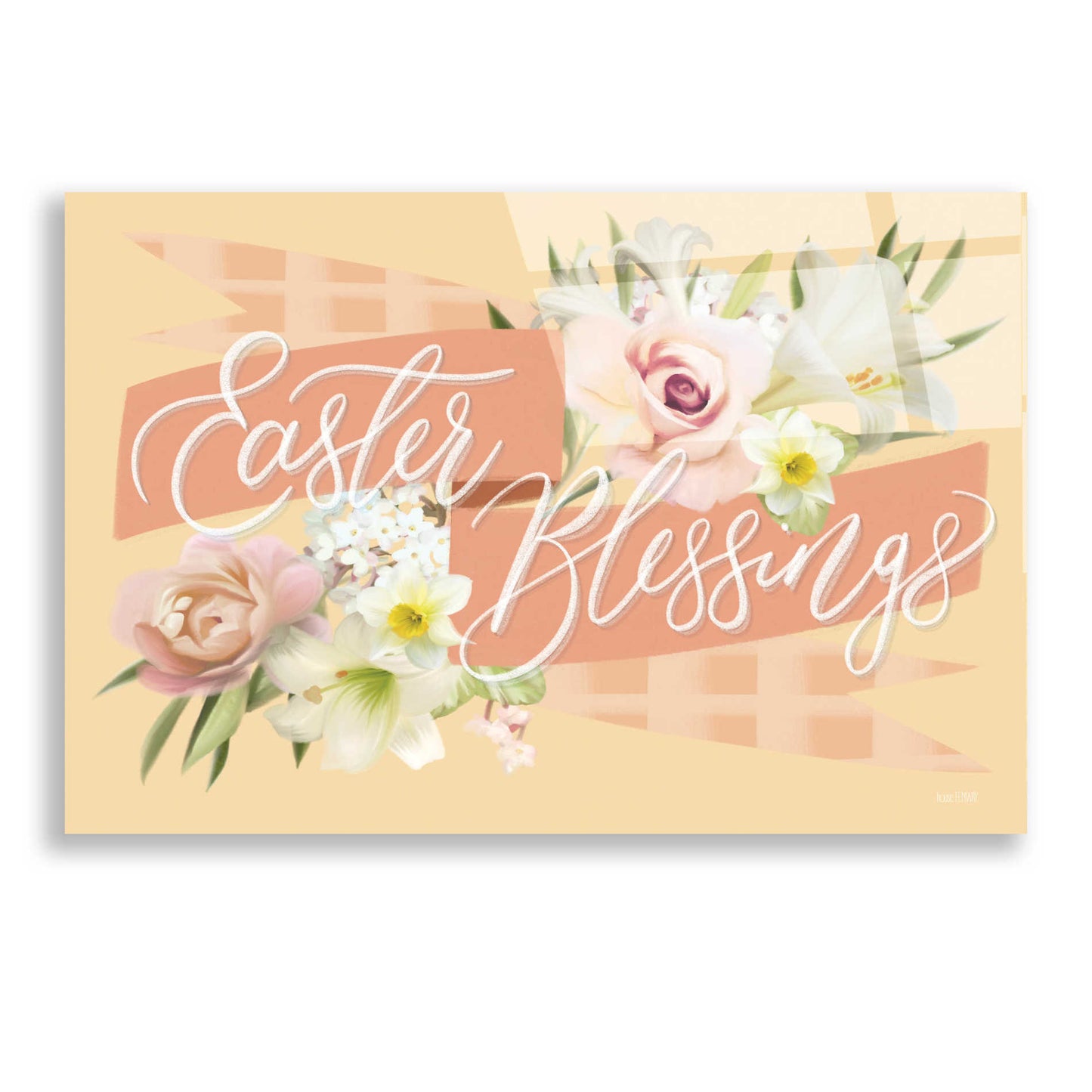 Epic Art 'Easter Blessings in Pink' by House Fenway, Acrylic Glass Wall Art,24x16