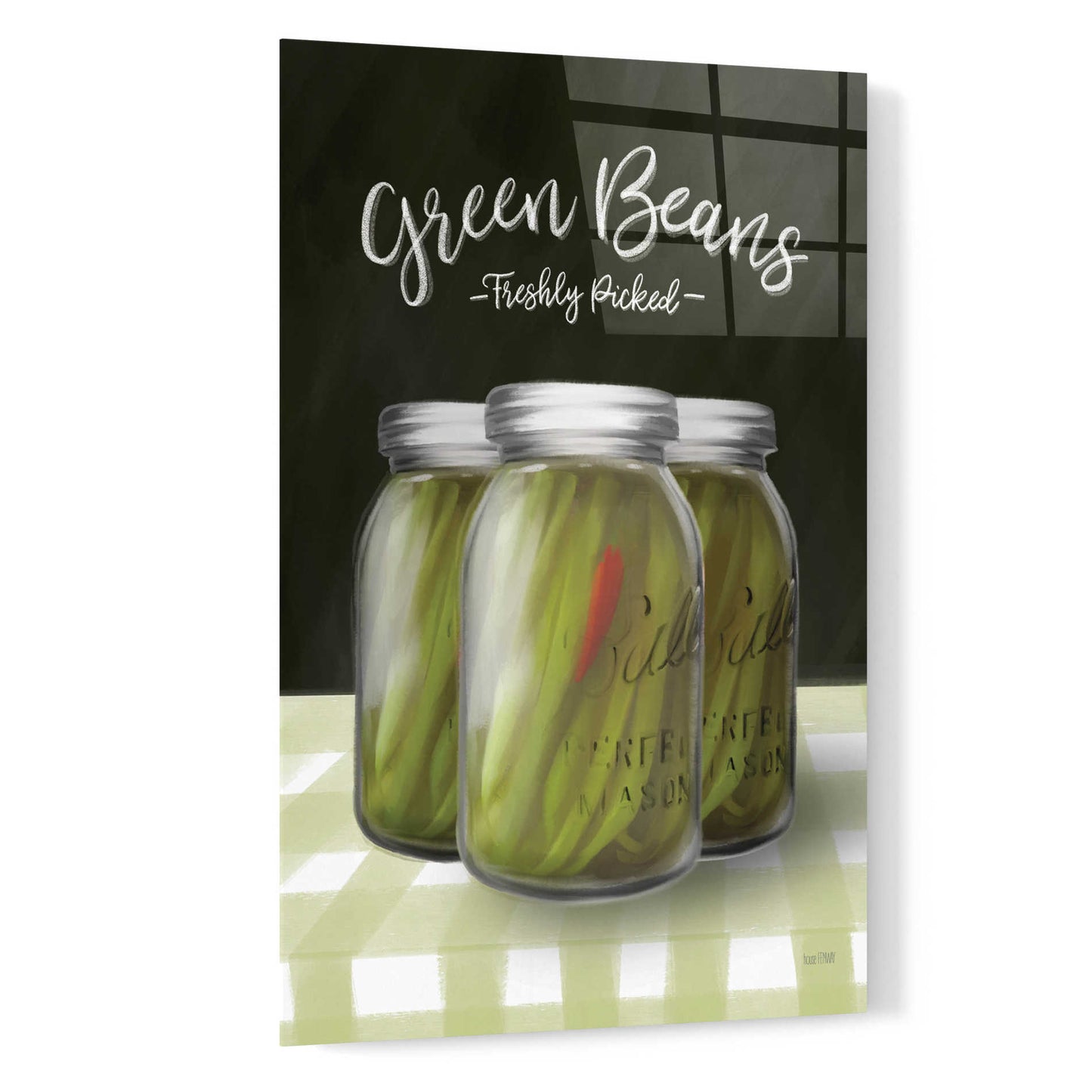 Epic Art 'Farm Fresh Green Beans' by House Fenway, Acrylic Glass Wall Art,16x24