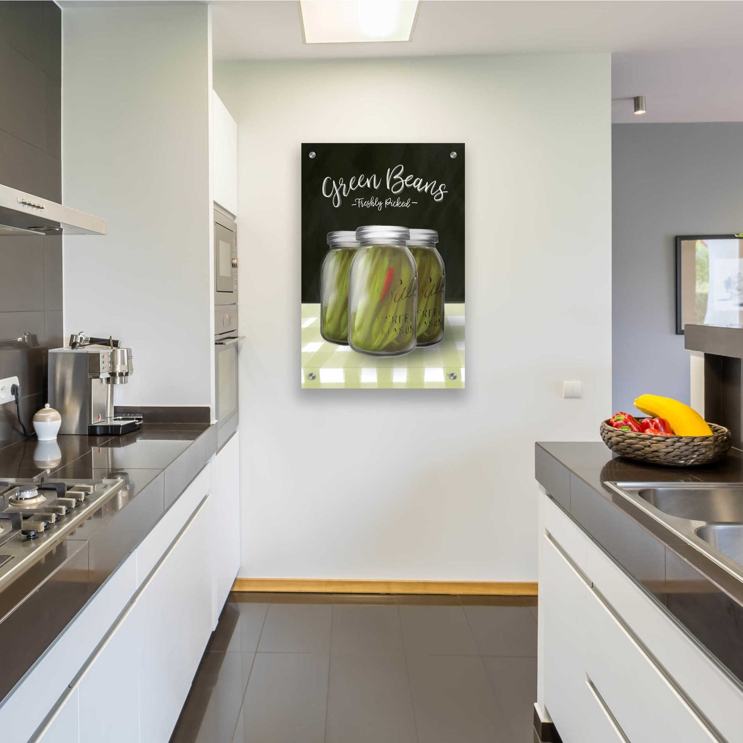 Epic Art 'Farm Fresh Green Beans' by House Fenway, Acrylic Glass Wall Art,24x36