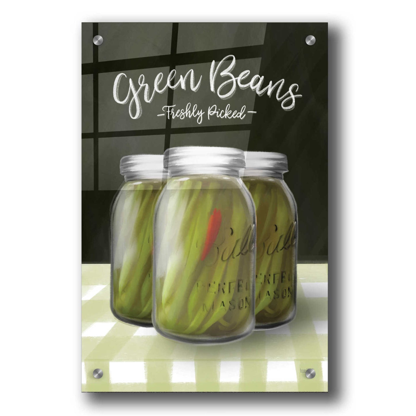 Epic Art 'Farm Fresh Green Beans' by House Fenway, Acrylic Glass Wall Art,24x36